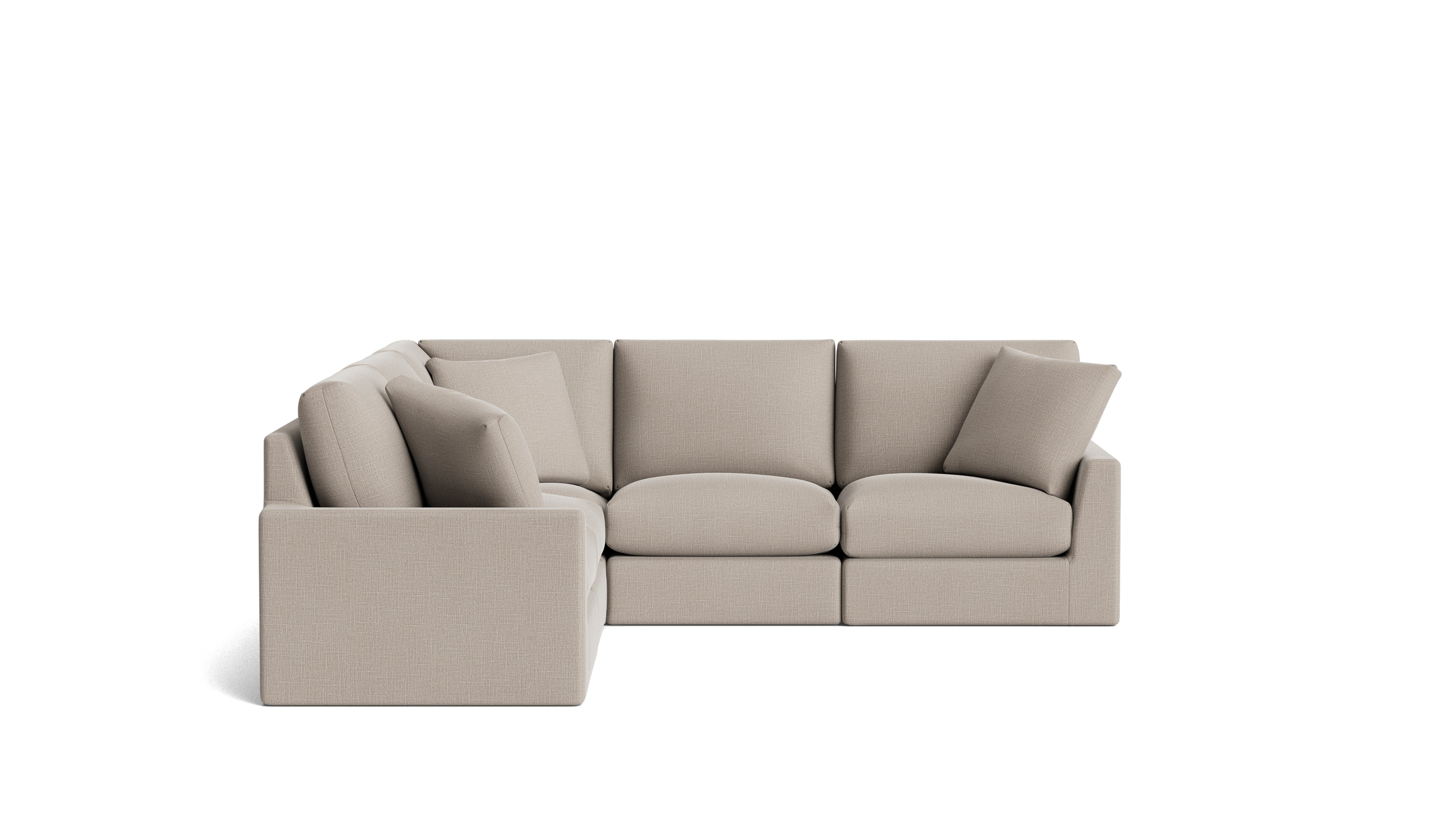 Breeze 5-Piece Modular Sectional Closed, Standard, Light Pebble