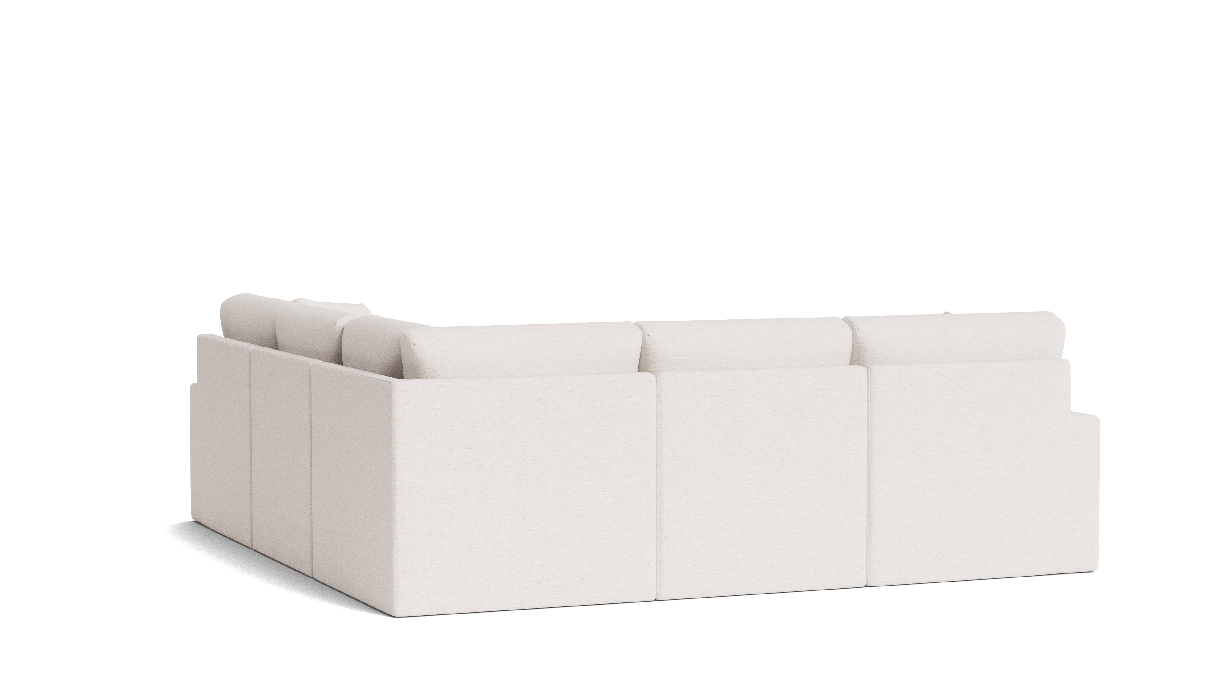 Breeze 5-Piece Modular Sectional Closed, Standard, Nomad Snow