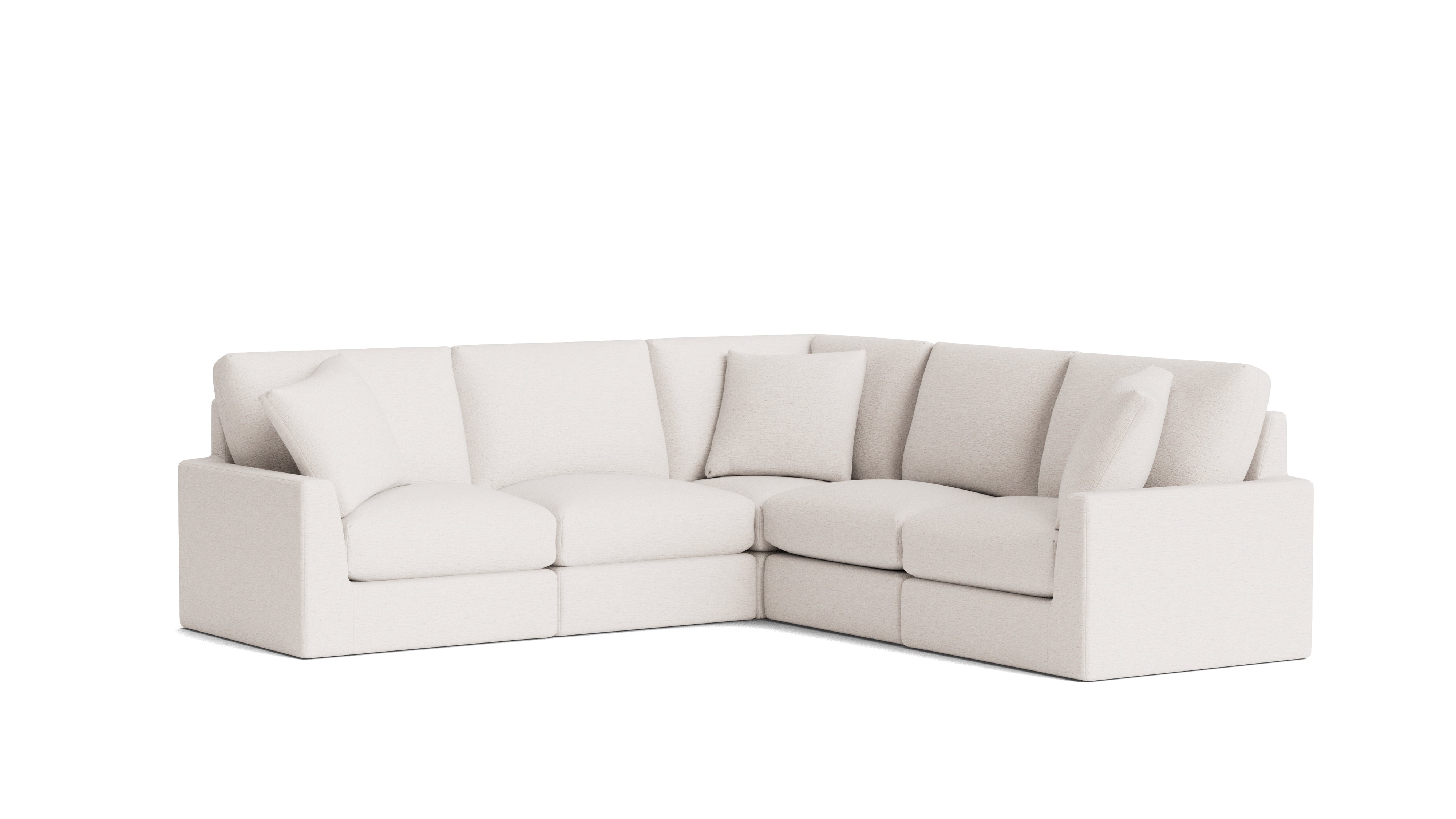 Breeze 5-Piece Modular Sectional Closed, Standard, Nomad Snow