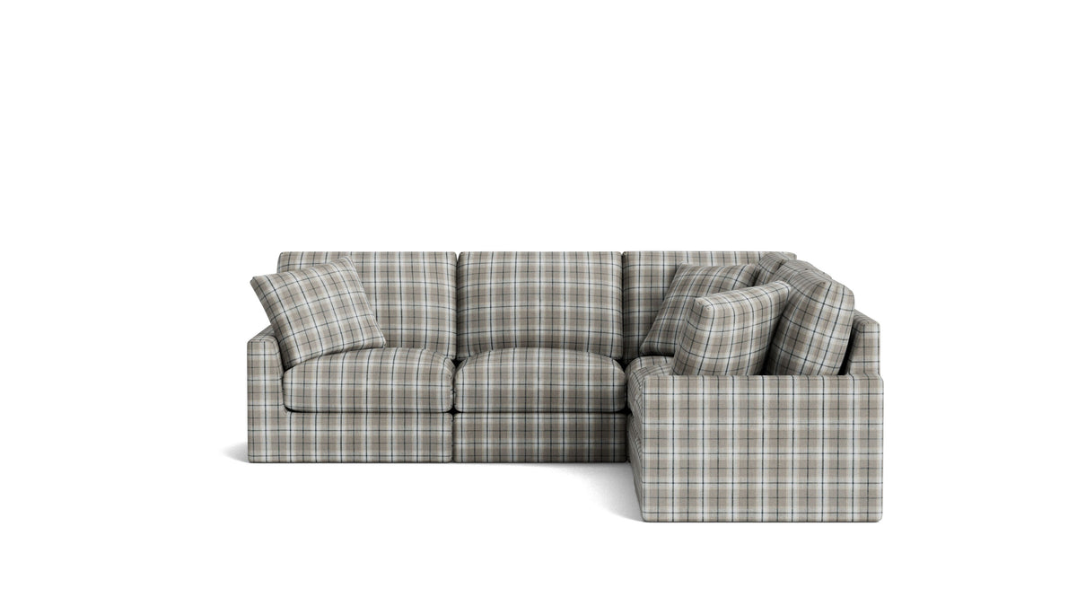 Breeze 5-Piece Modular Sectional Closed, Standard, Hudson Check_image