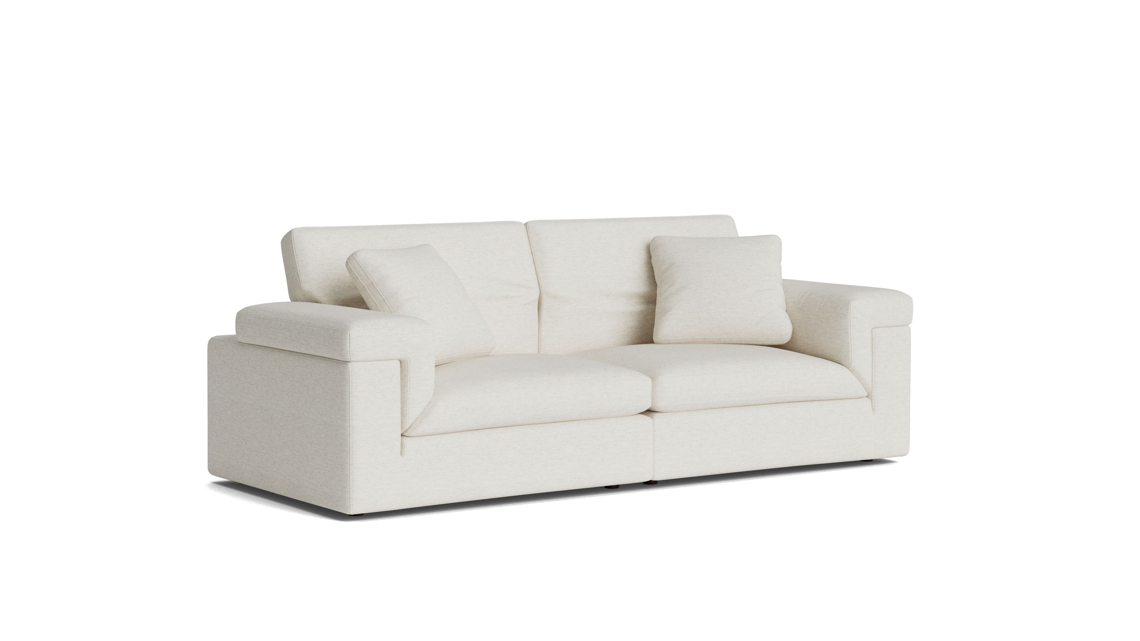 Saddle 2-Piece Modular Sofa, Nomad Snow