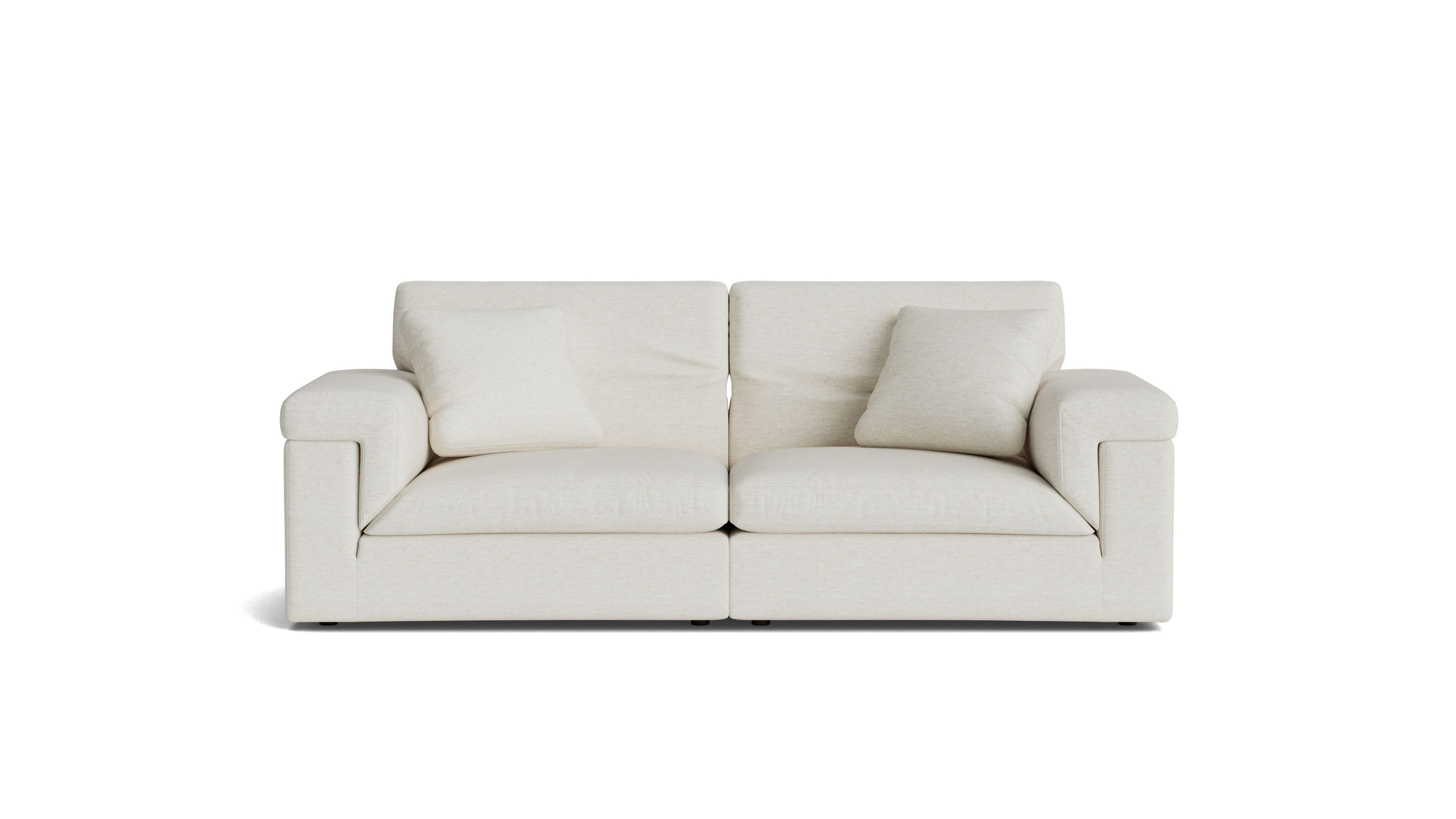 Saddle 2-Piece Modular Sofa, Nomad Snow