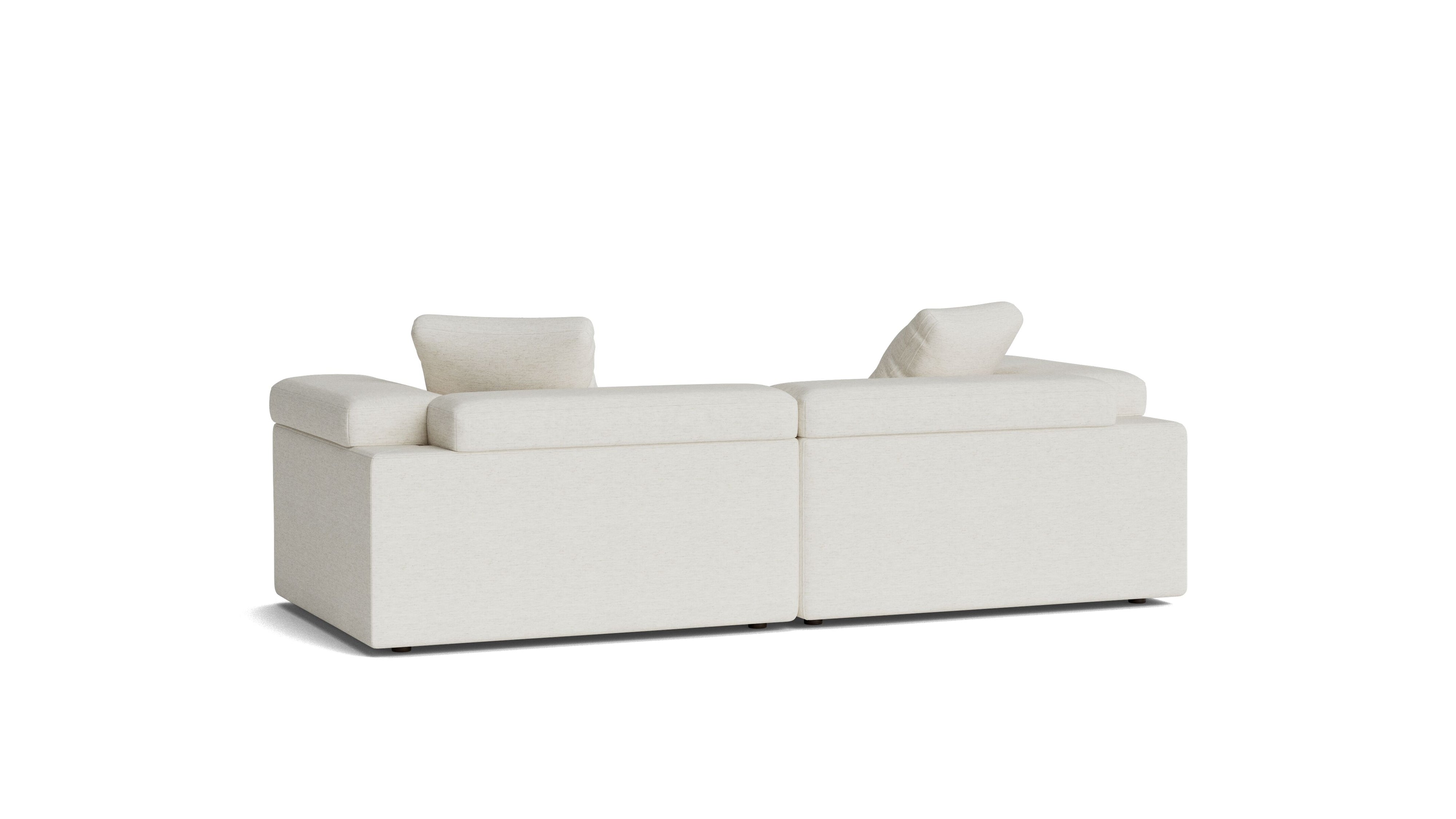 Saddle 2-Piece Modular Sofa, Nomad Snow