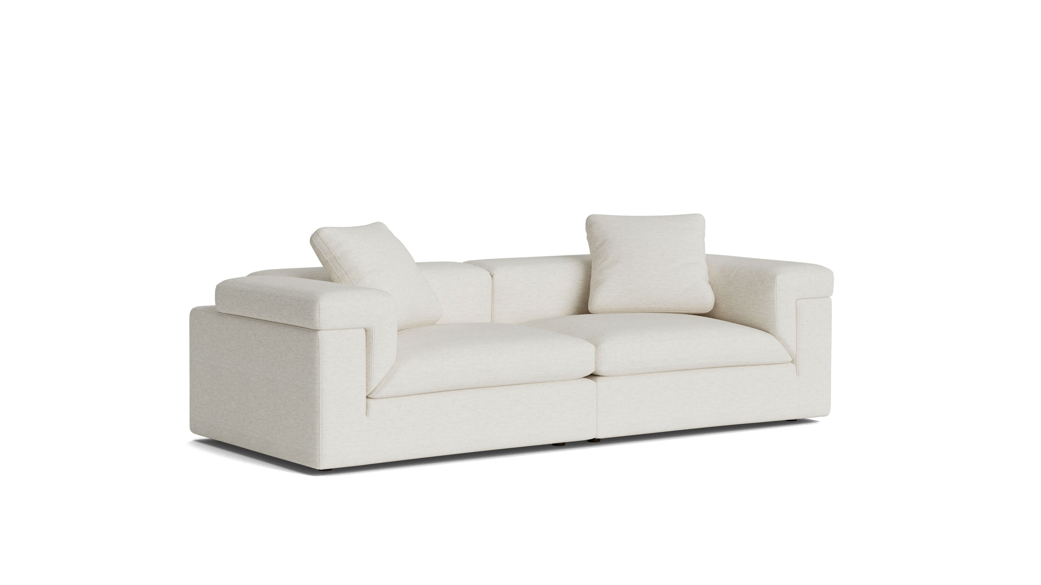 Saddle 2-Piece Modular Sofa, Nomad Snow