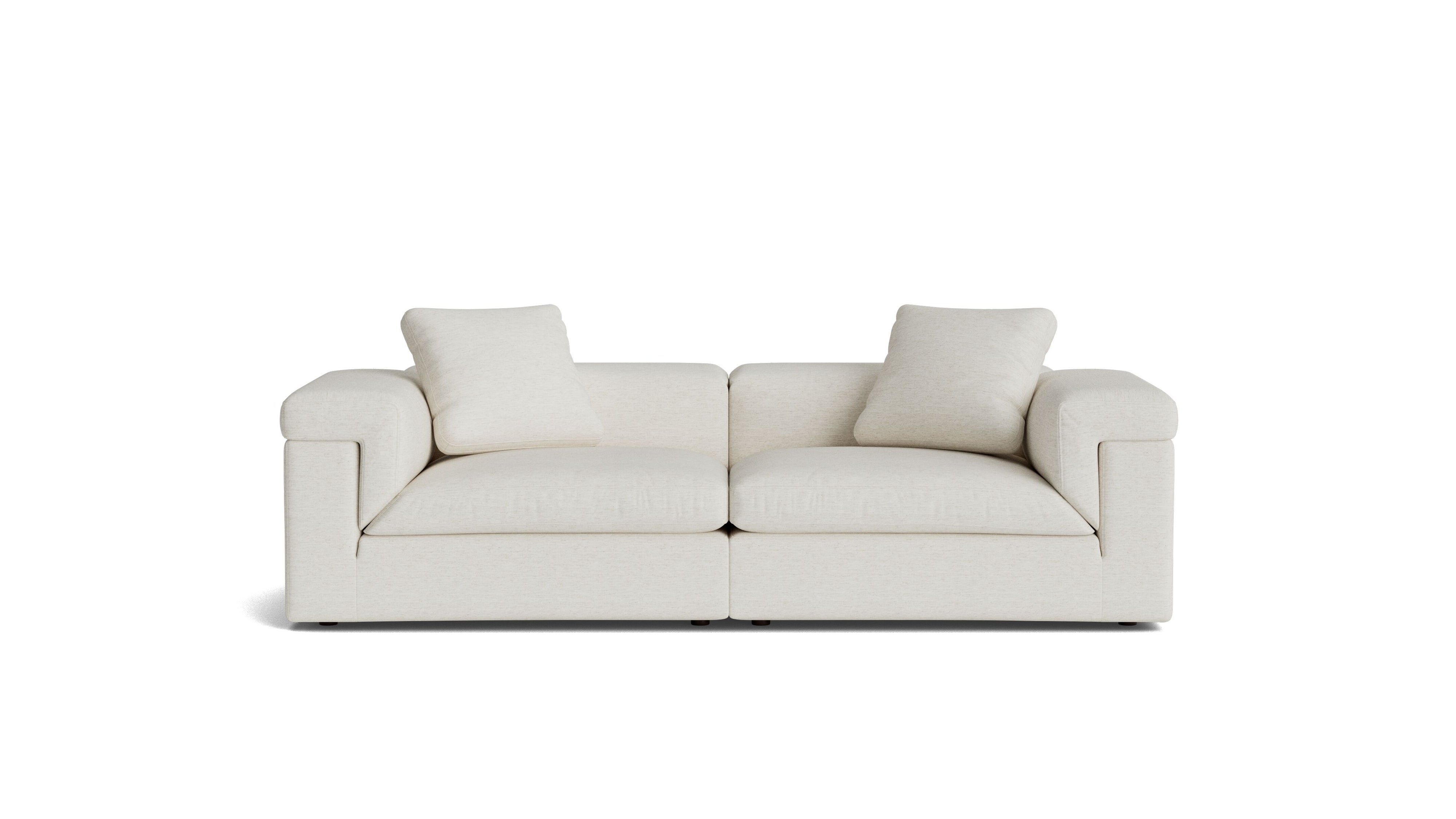 Saddle 2-Piece Modular Sofa, Nomad Snow