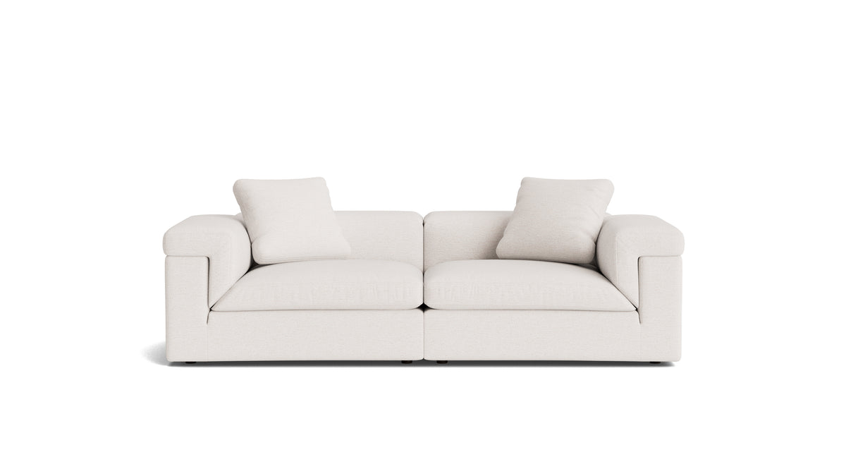 Saddle 2-Piece Modular Sofa, Nomad Snow