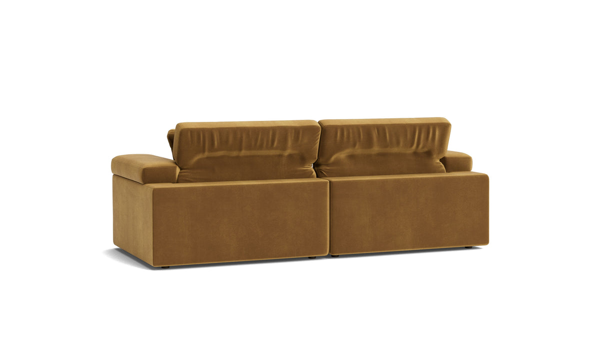 Saddle 2-Piece Modular Sofa, Gold