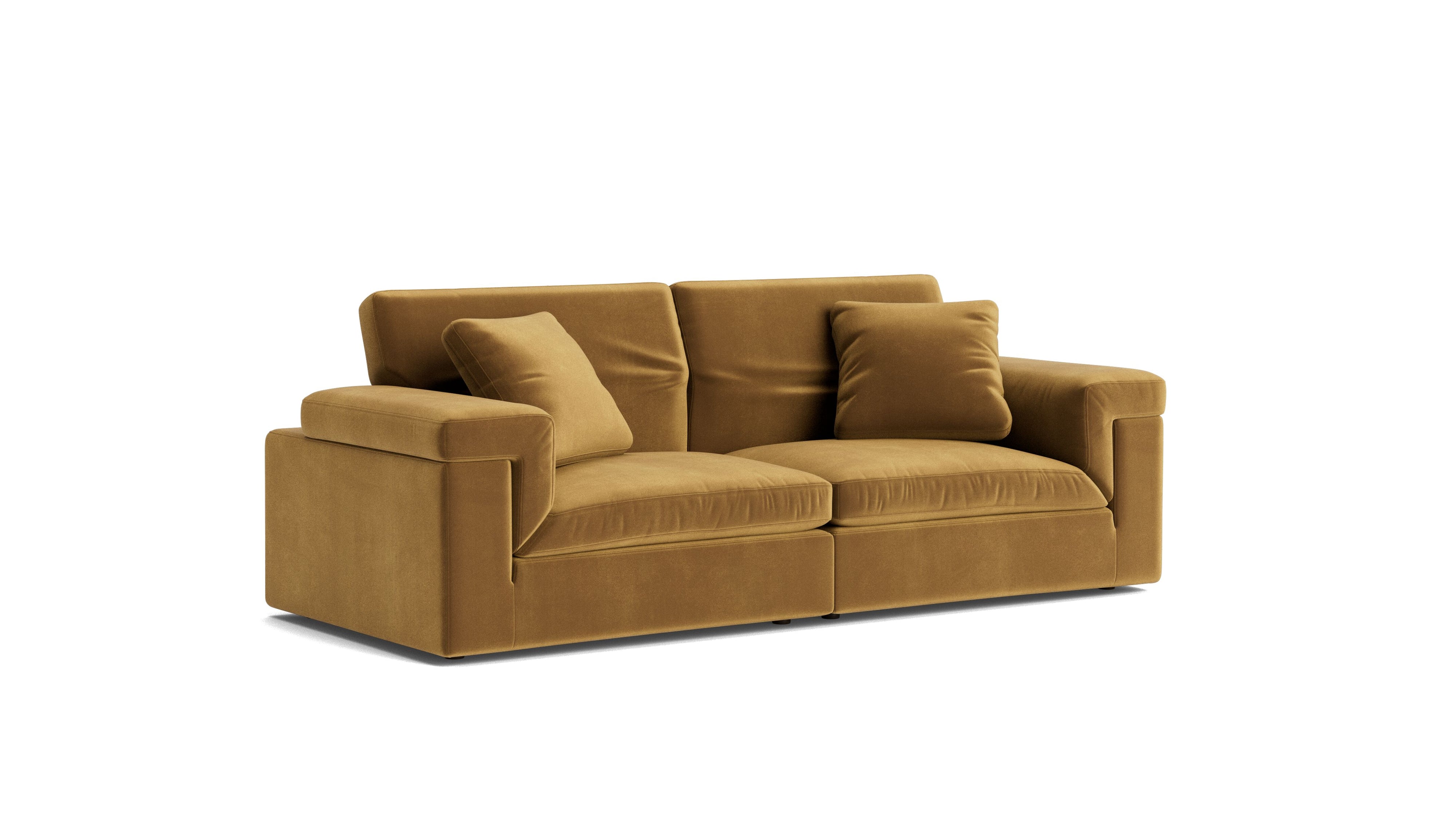 Saddle 2-Piece Modular Sofa, Gold