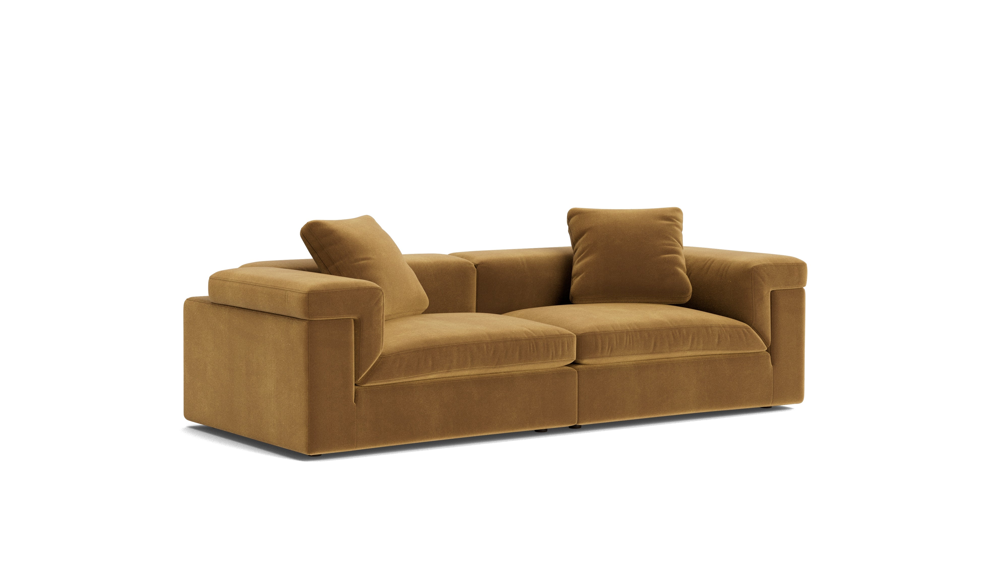 Saddle 2-Piece Modular Sofa, Gold