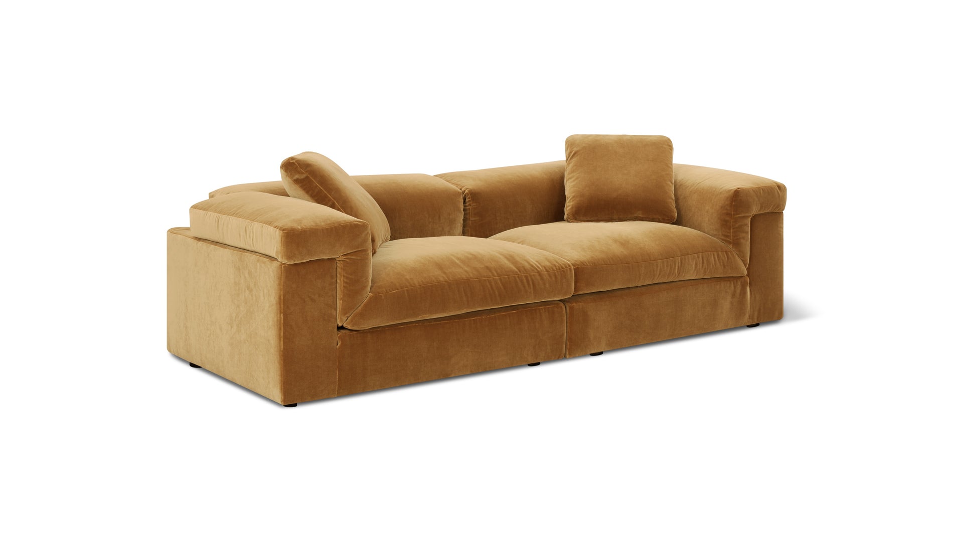 Saddle 2-Piece Modular Sofa, Gold_image