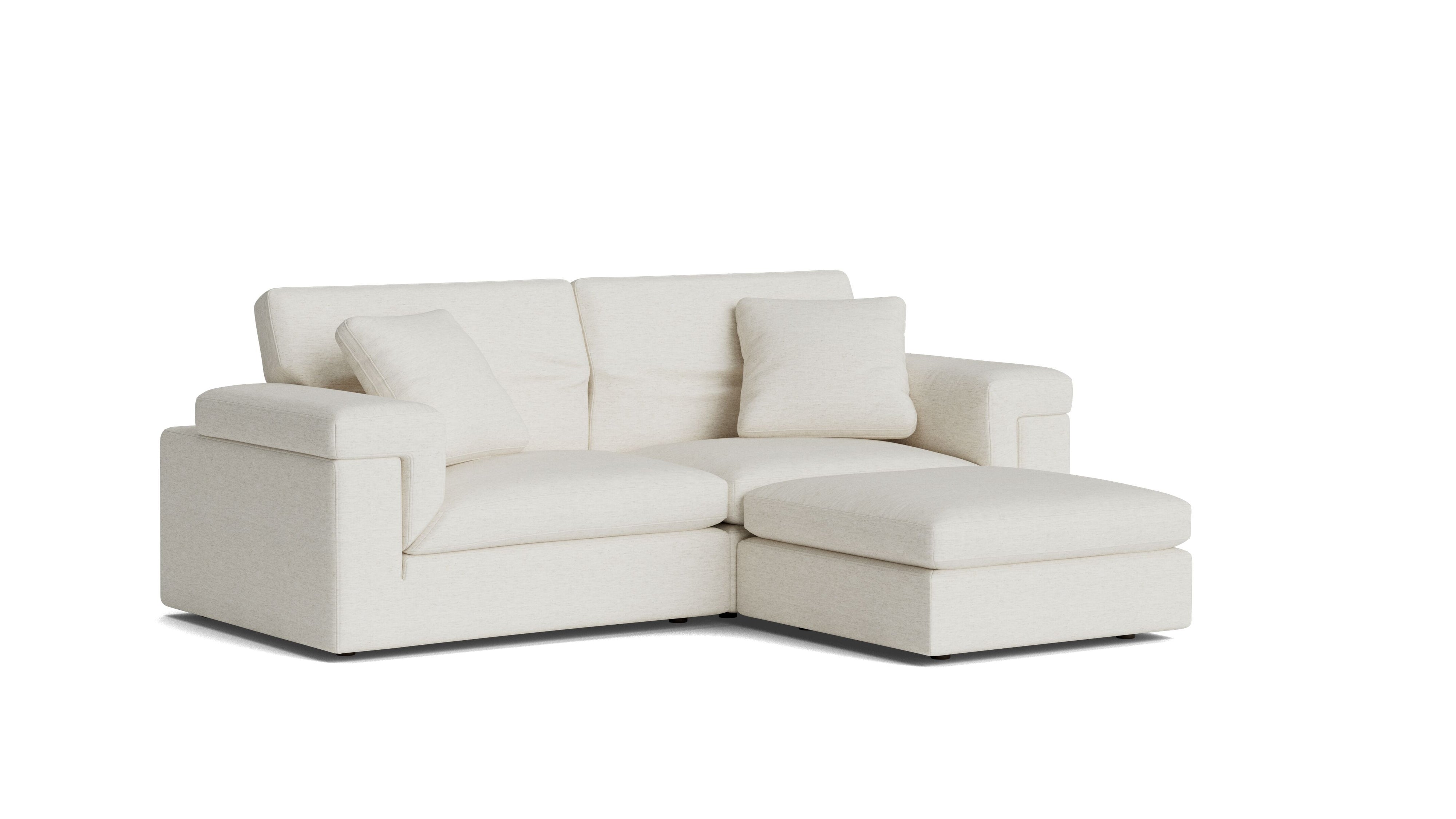Saddle 3-Piece Modular Sectional, Nomad Snow