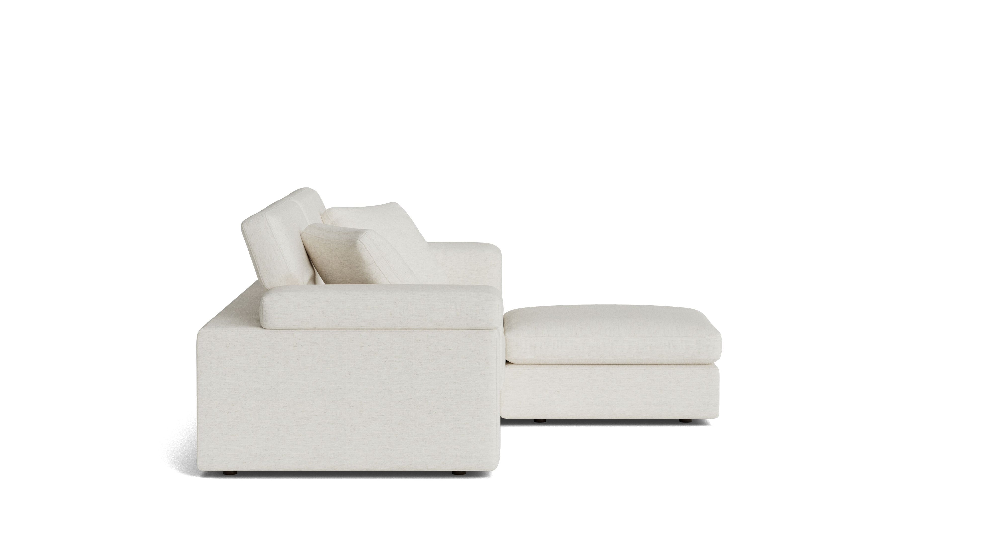 Saddle 3-Piece Modular Sectional, Nomad Snow