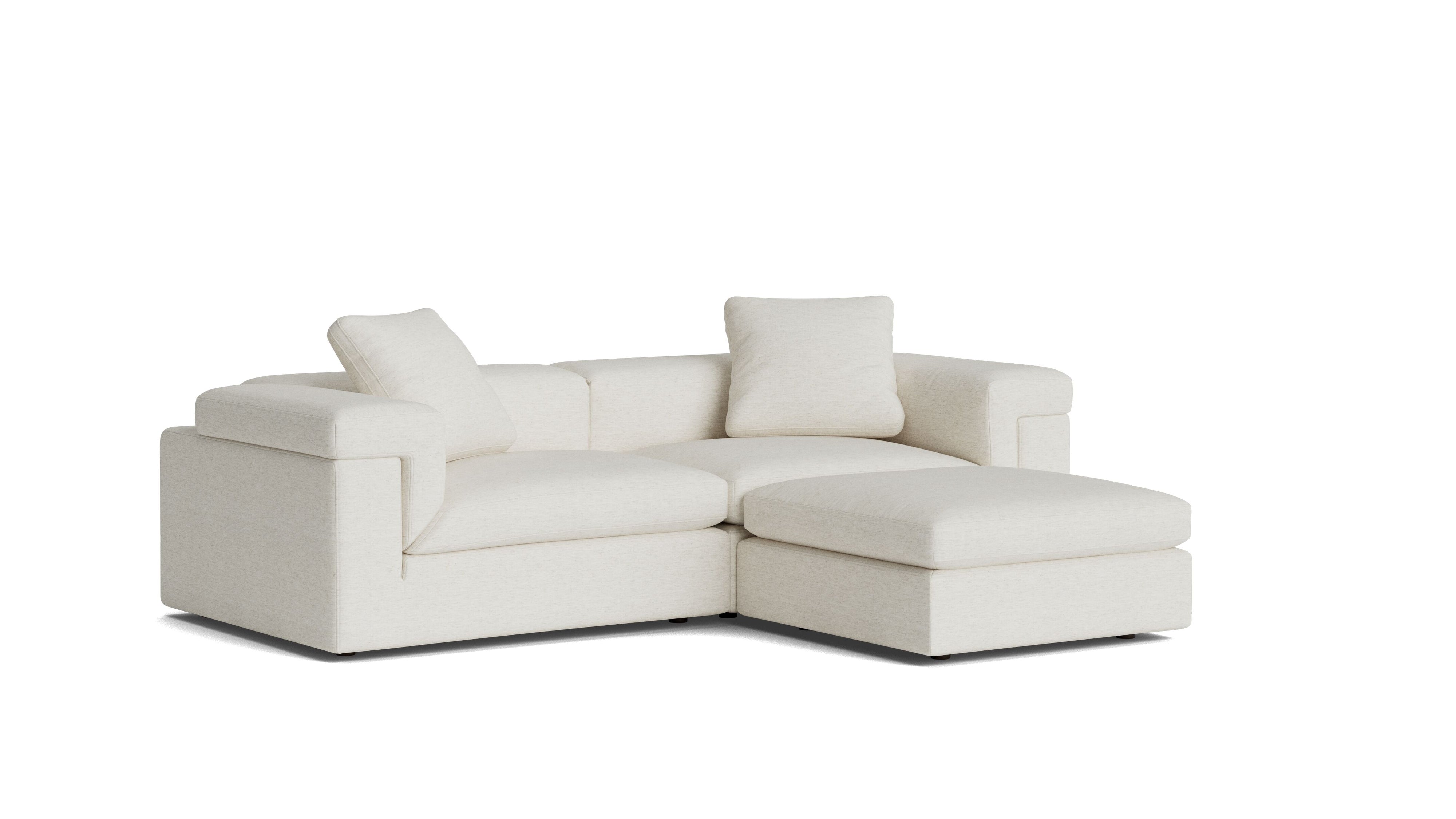 Saddle 3-Piece Modular Sectional, Nomad Snow