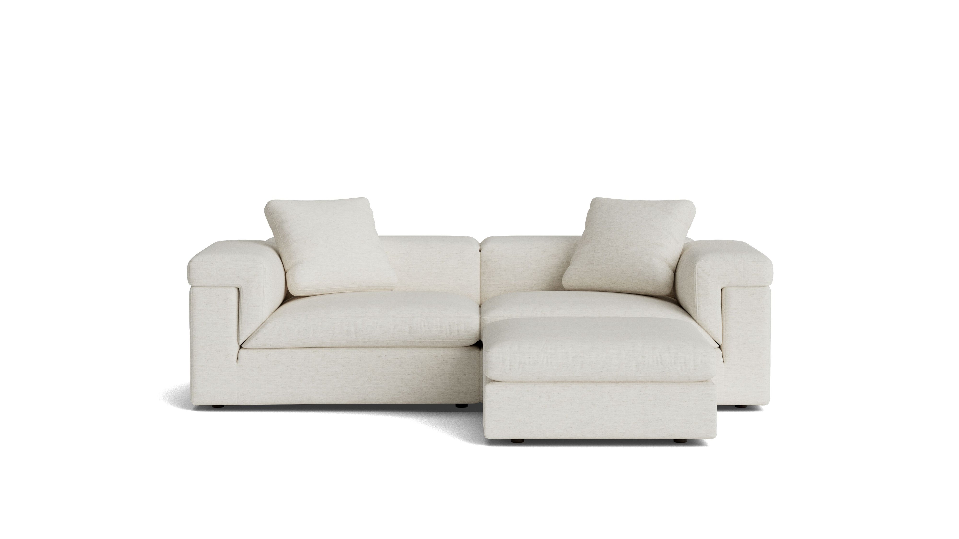 Saddle 3-Piece Modular Sectional, Nomad Snow