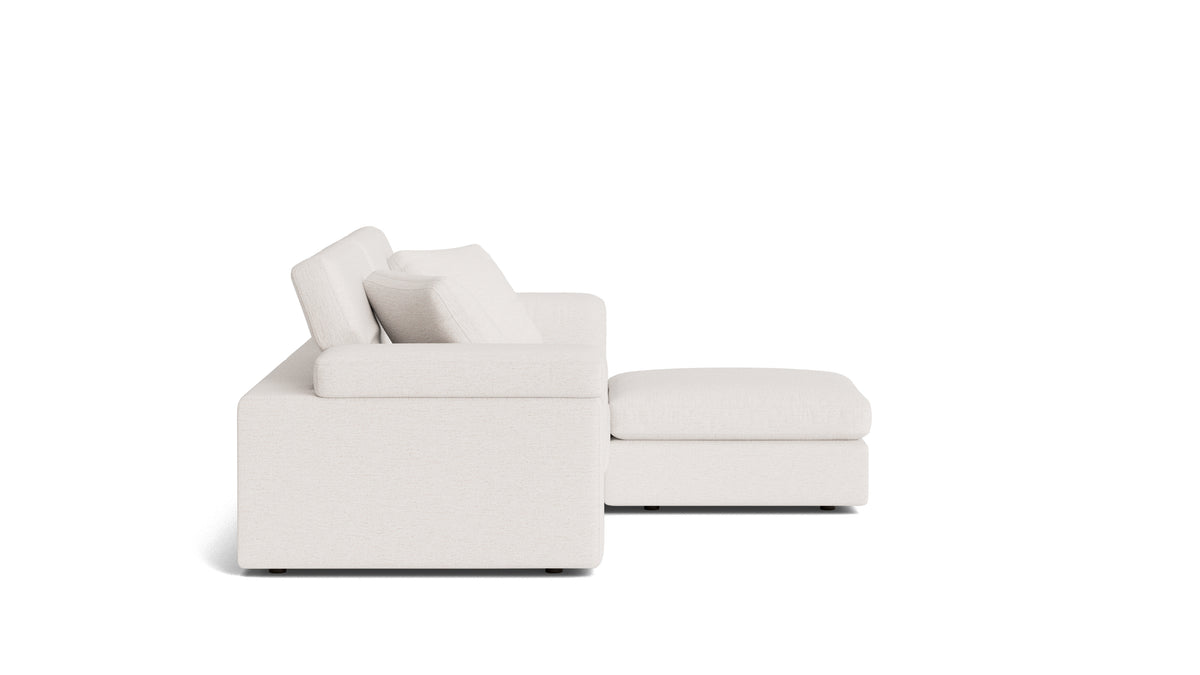 Saddle 3-Piece Modular Sectional, Nomad Snow