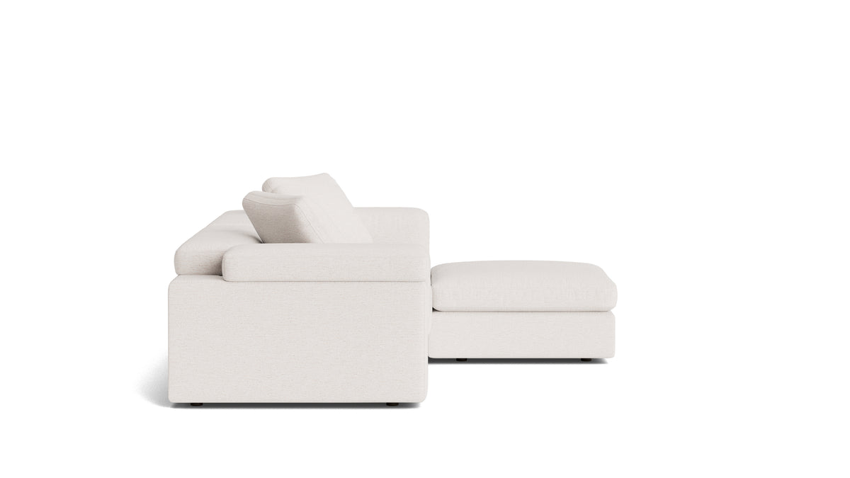 Saddle 3-Piece Modular Sectional, Nomad Snow