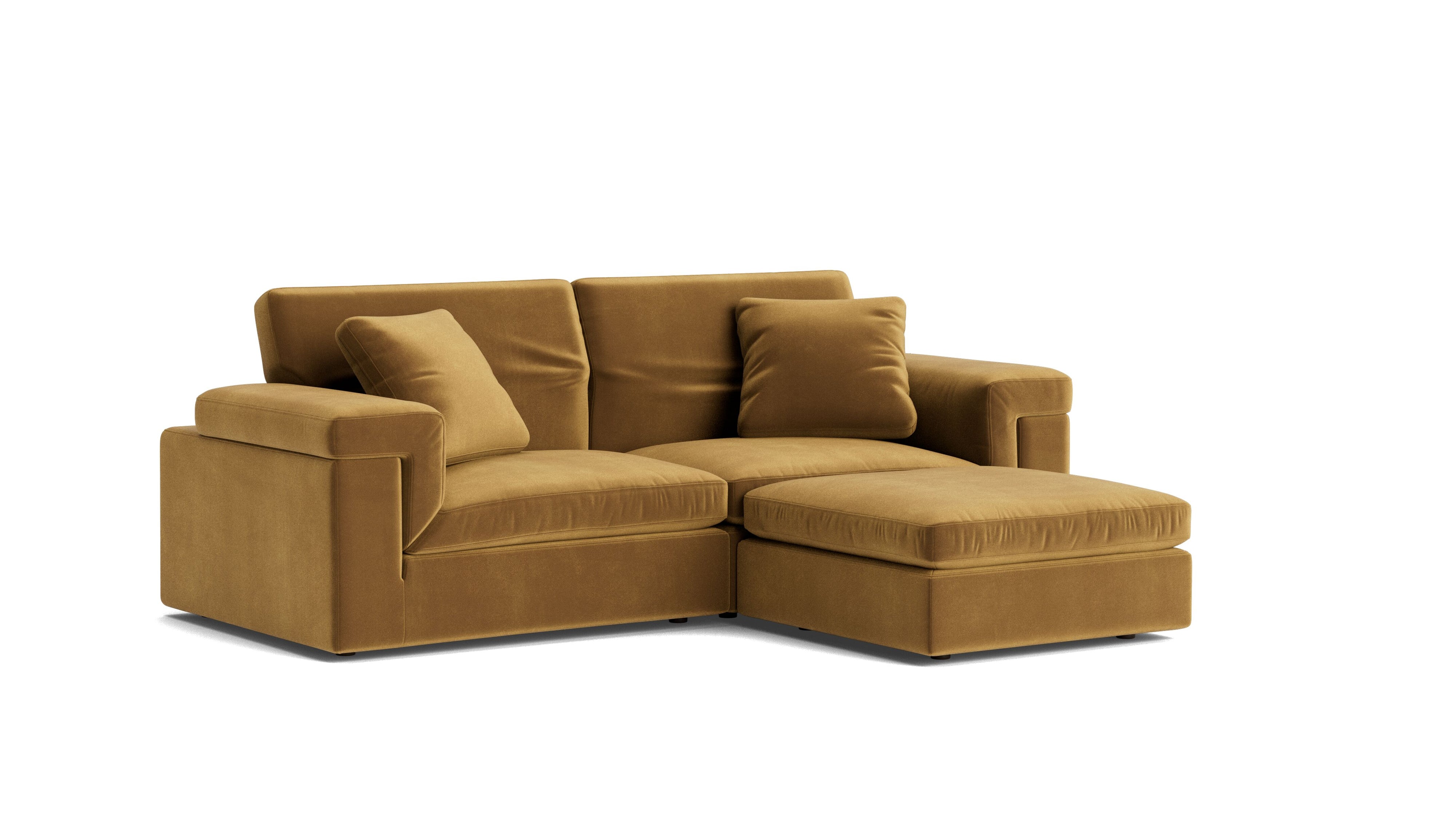 Saddle 3-Piece Modular Sectional, Gold