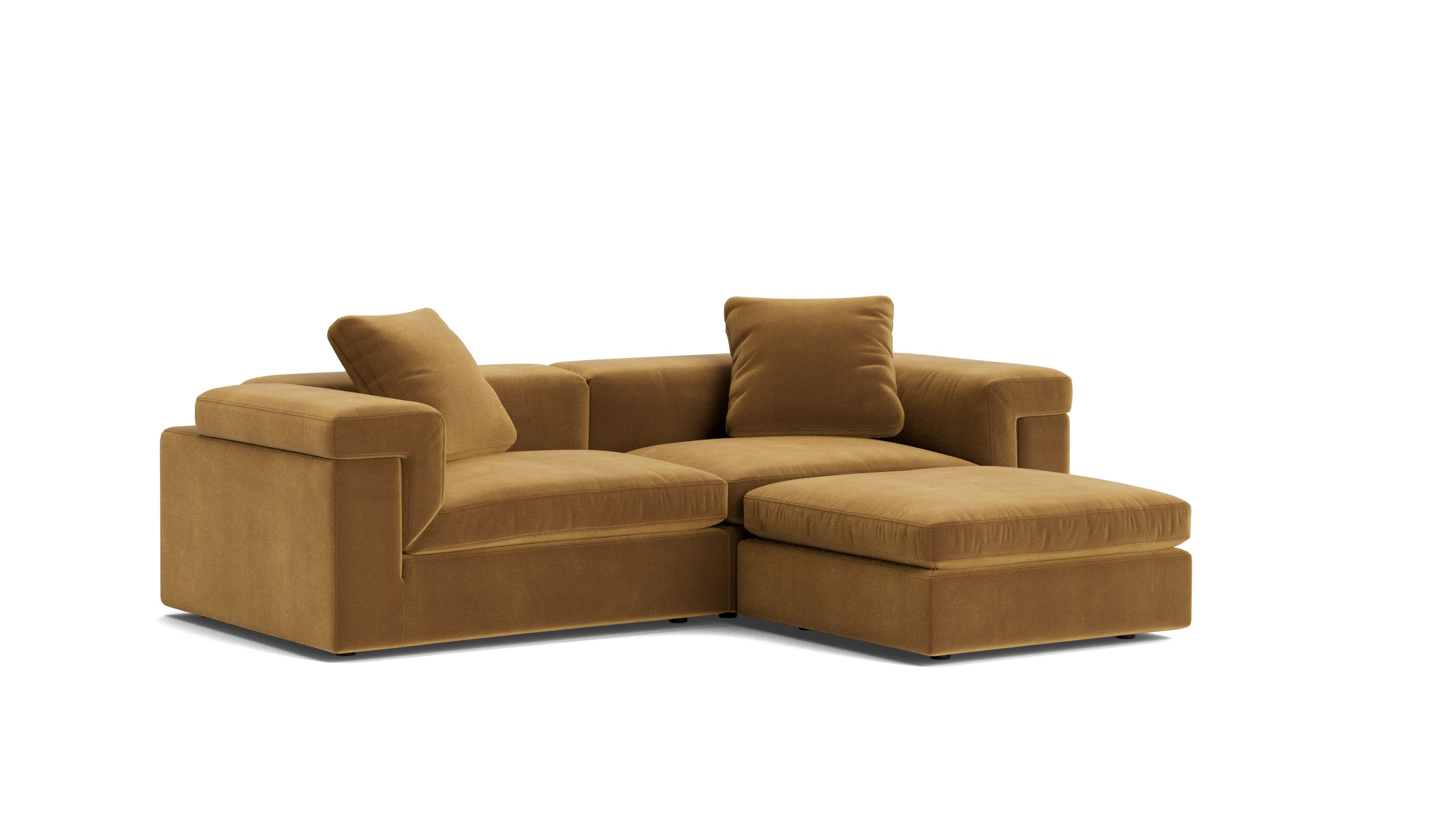 Saddle 3-Piece Modular Sectional, Gold