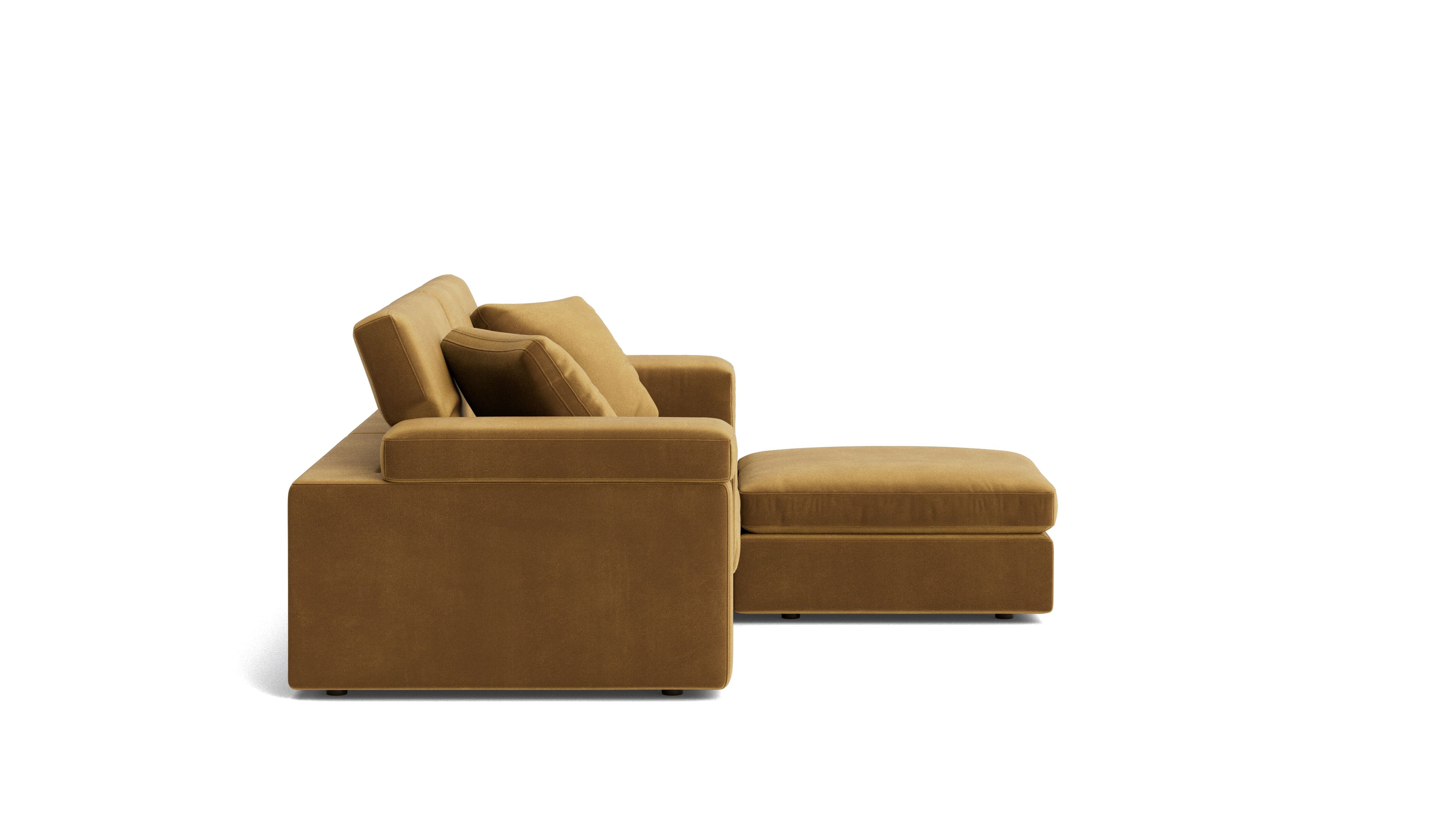 Saddle 3-Piece Modular Sectional, Gold
