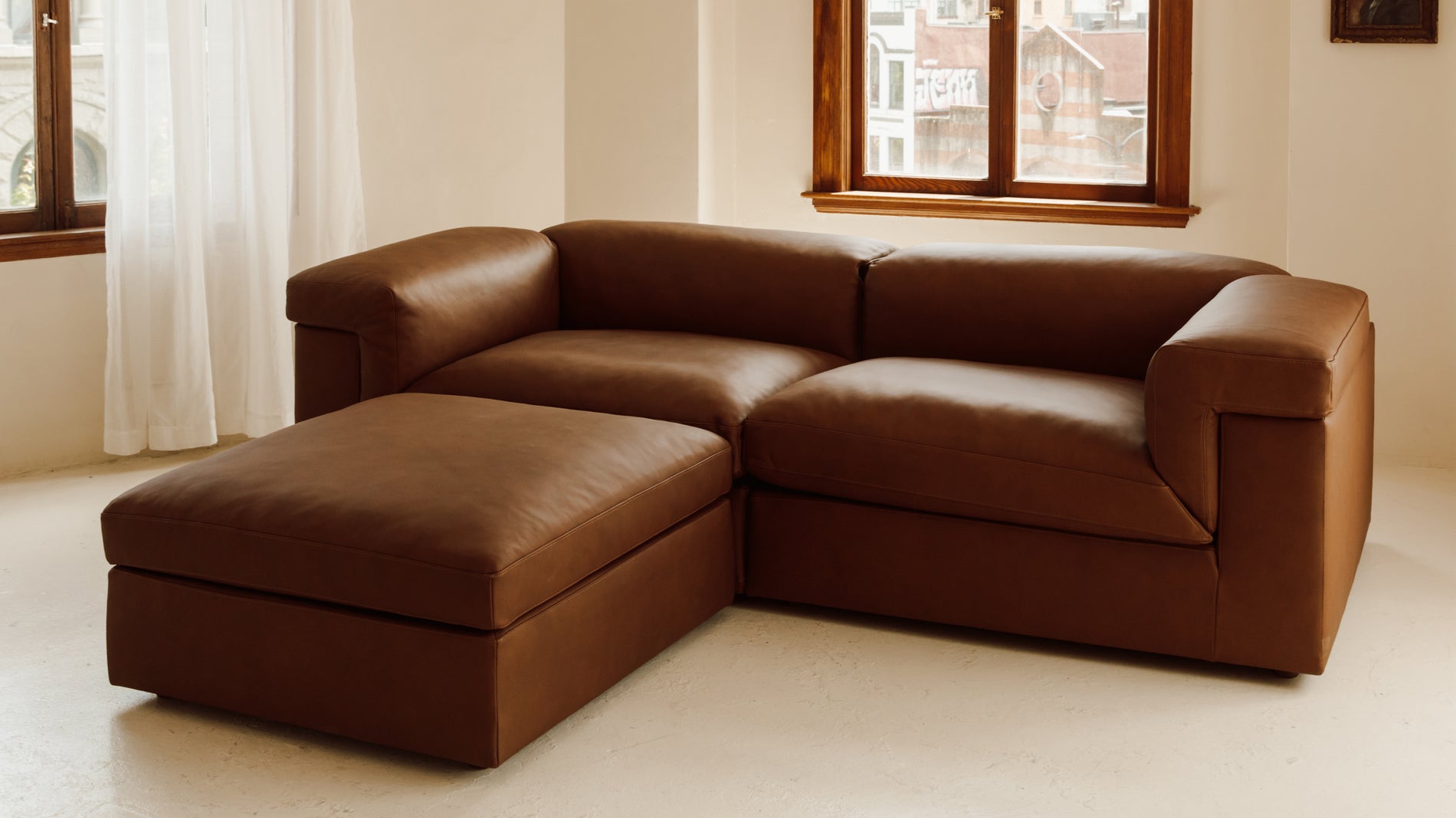 Saddle 3-Piece Modular Sectional, Bourbon_image