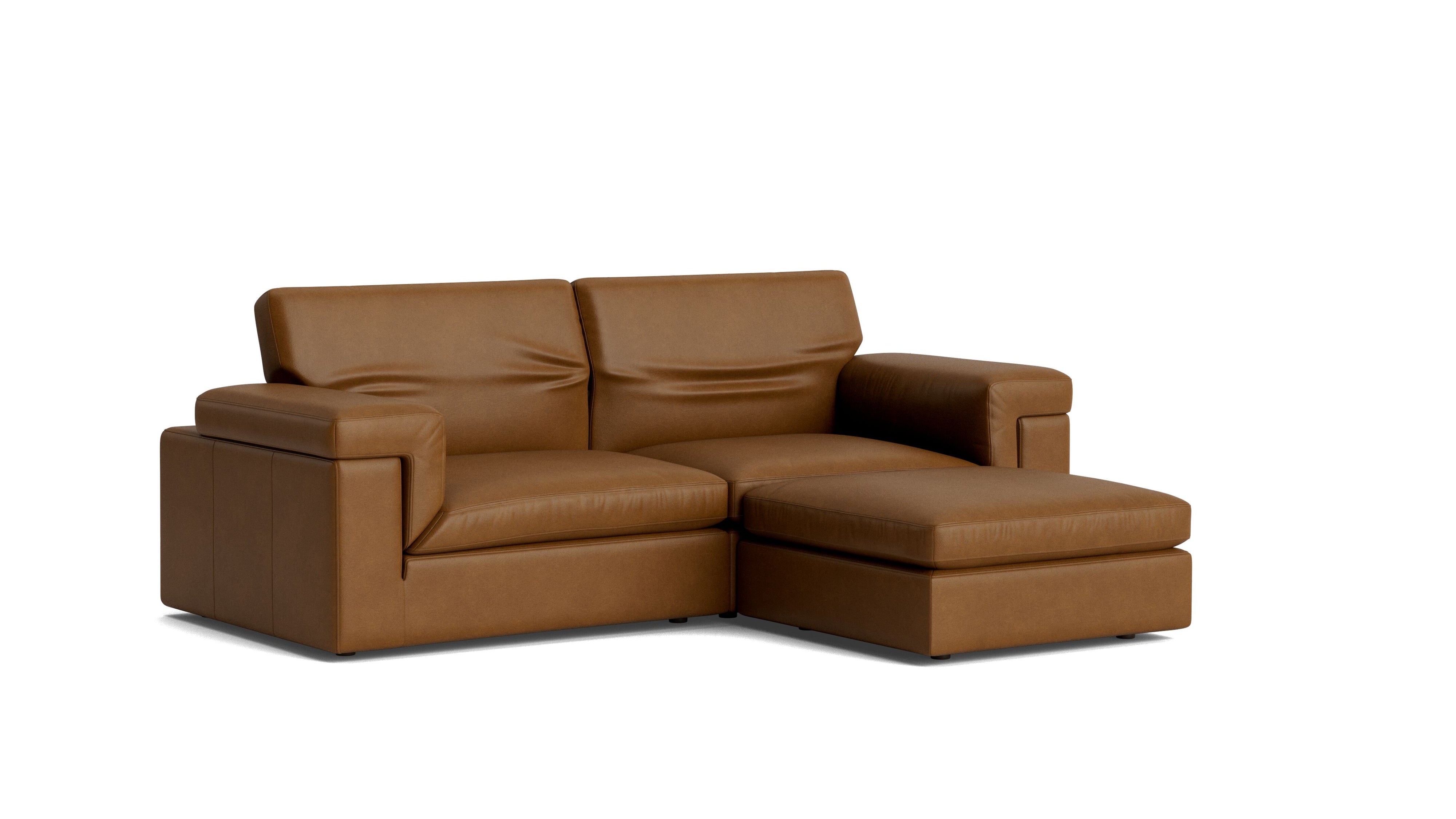 Saddle 3-Piece Modular Sectional, Bourbon
