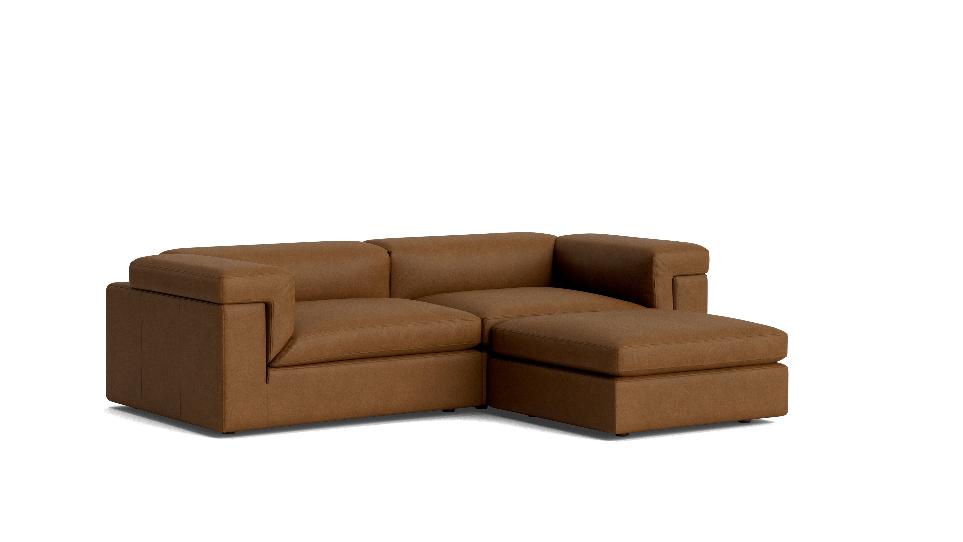 Saddle 3-Piece Modular Sectional, Bourbon