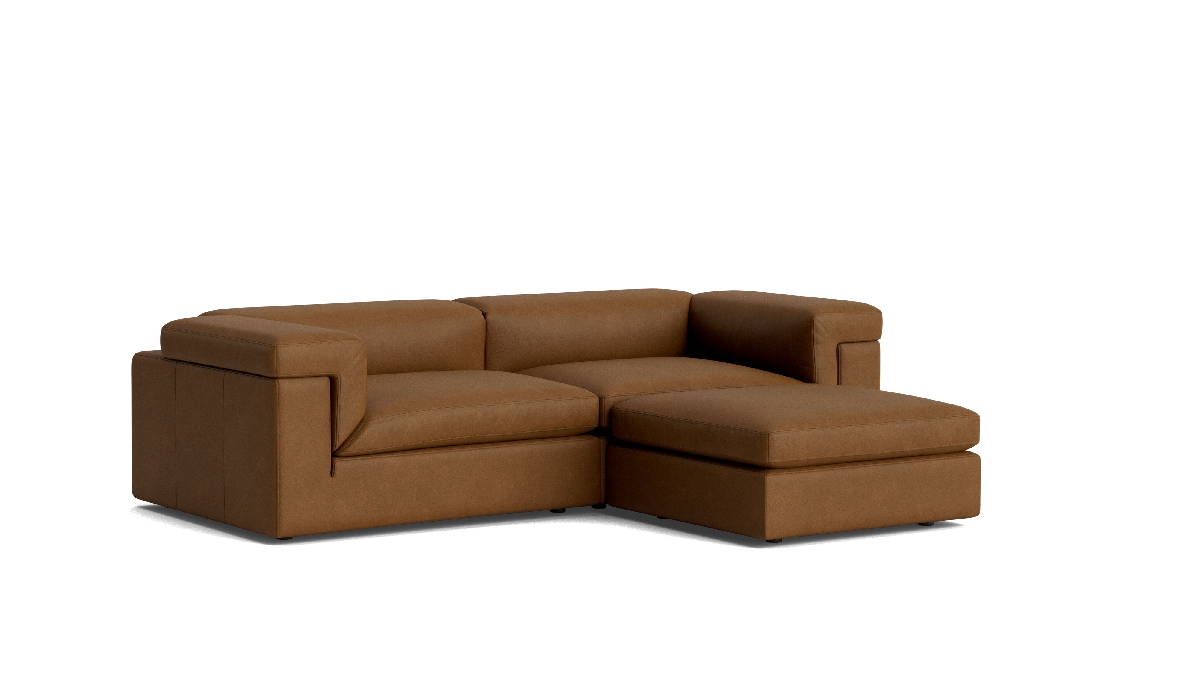 Saddle 3-Piece Modular Sectional, Bourbon