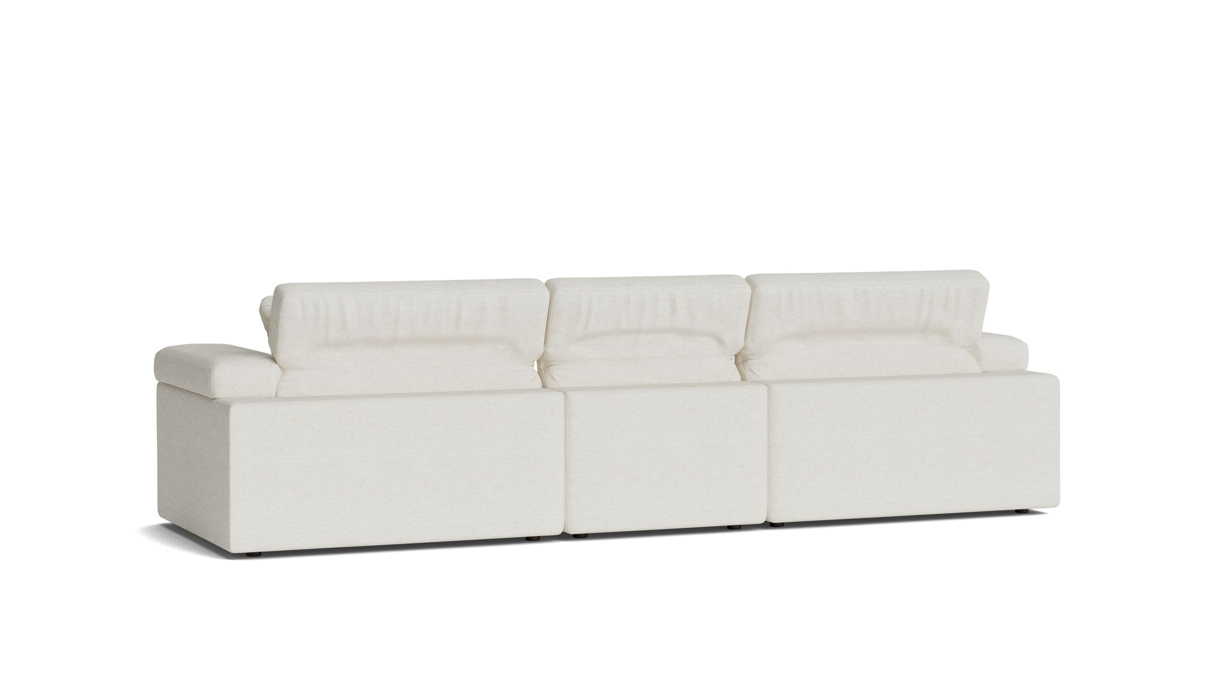 Saddle 3-Piece Modular Sofa, Nomad Snow