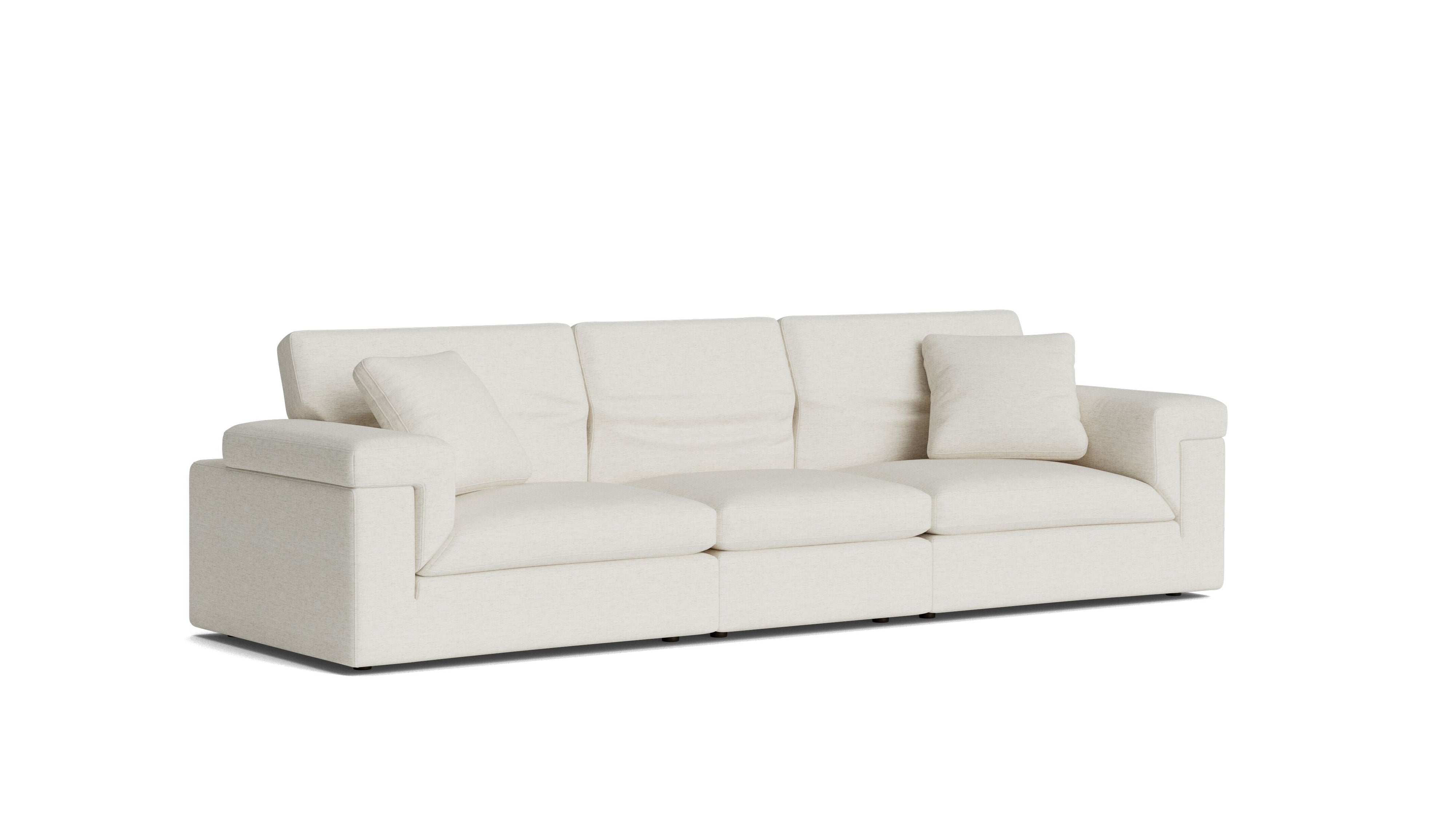 Saddle 3-Piece Modular Sofa, Nomad Snow