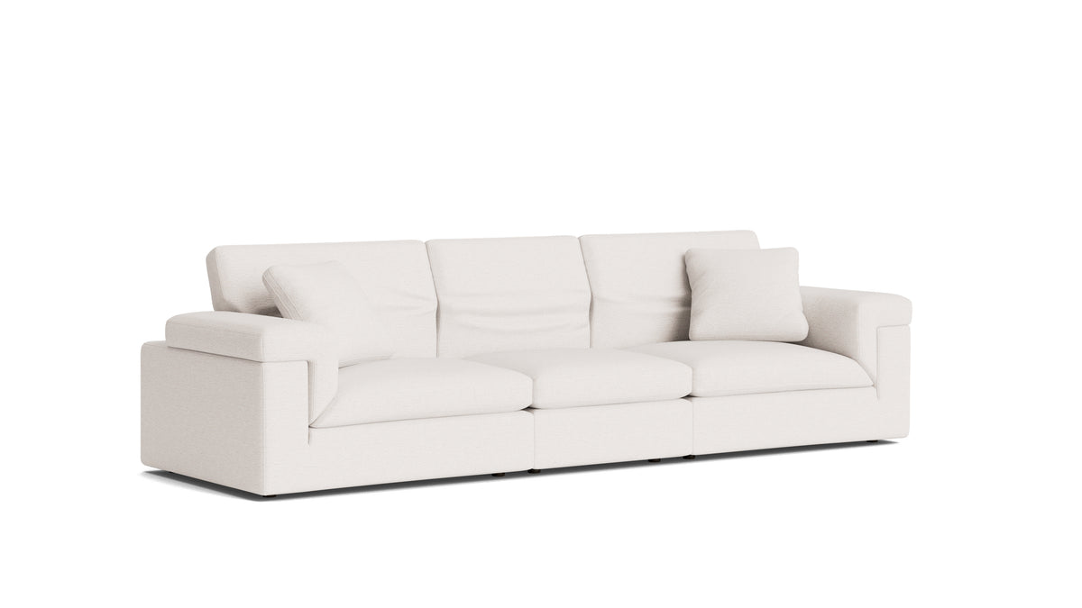 Saddle 3-Piece Modular Sofa, Nomad Snow