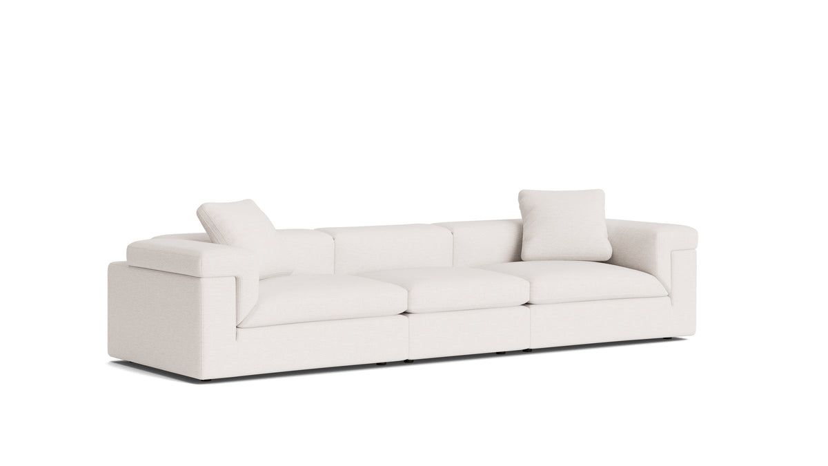Saddle 3-Piece Modular Sofa, Nomad Snow