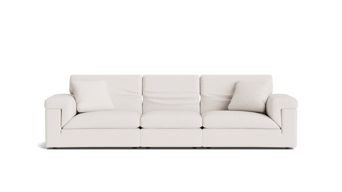 Saddle 3-Piece Modular Sofa, Nomad Snow