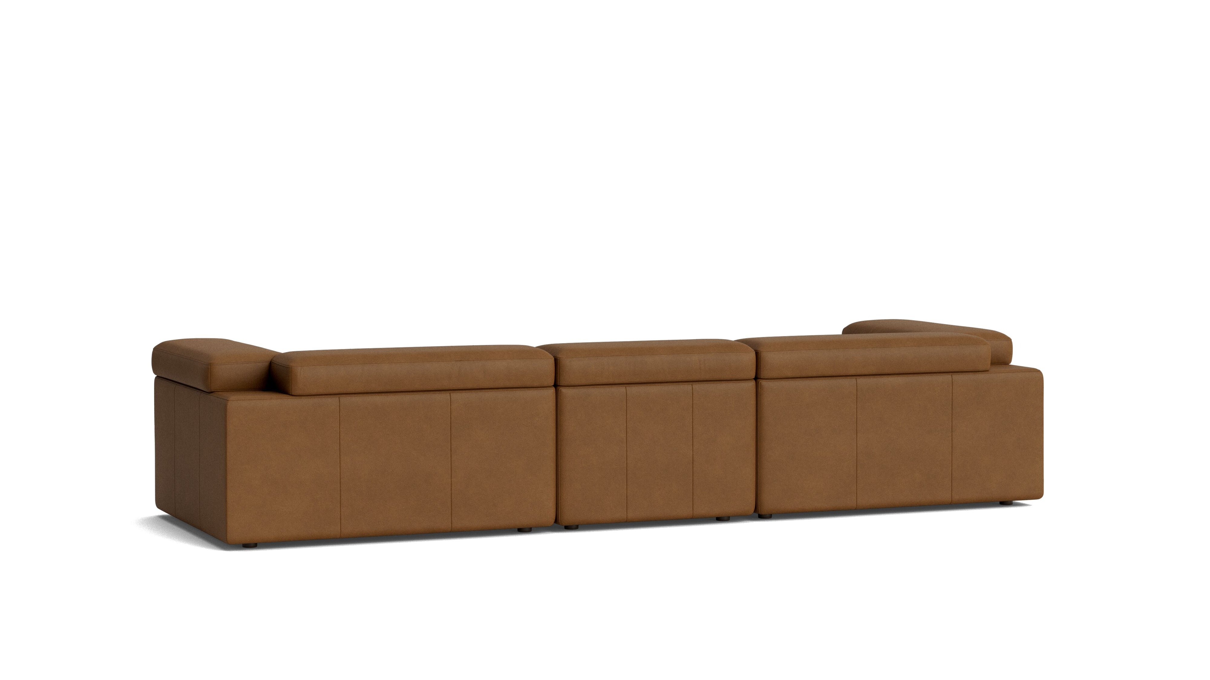 Saddle 3-Piece Modular Sofa, Bourbon