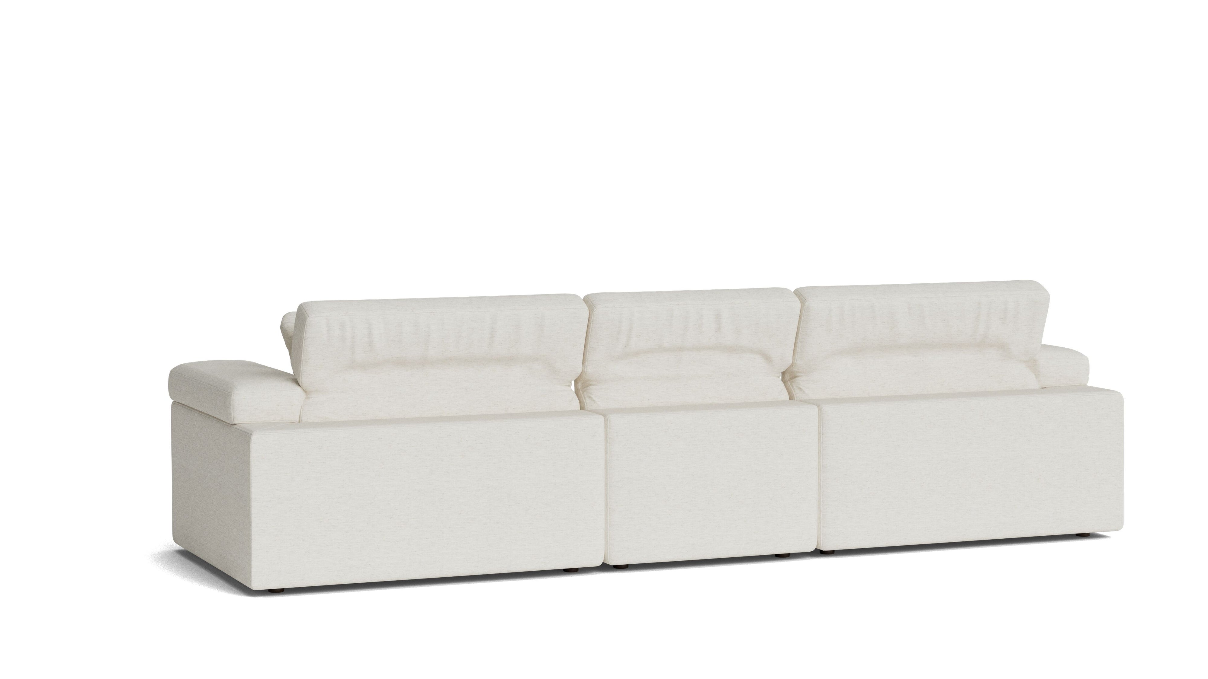 Saddle 4-Piece Modular Sectional, Nomad Snow