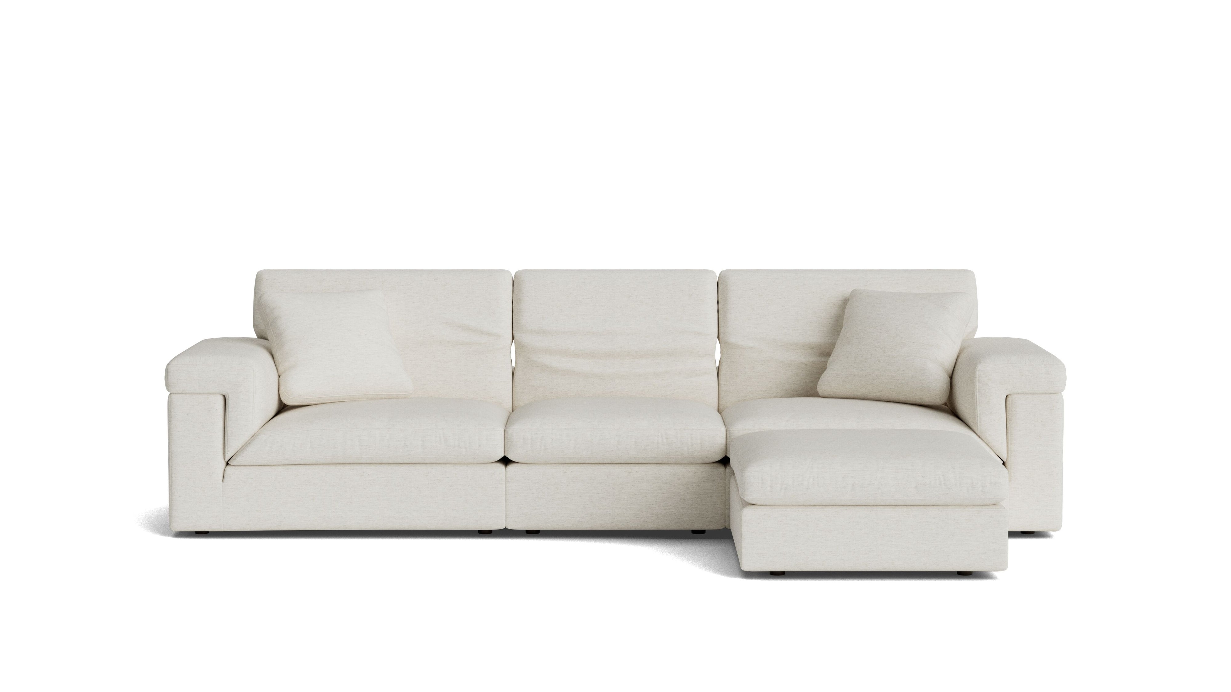 Saddle 4-Piece Modular Sectional, Nomad Snow