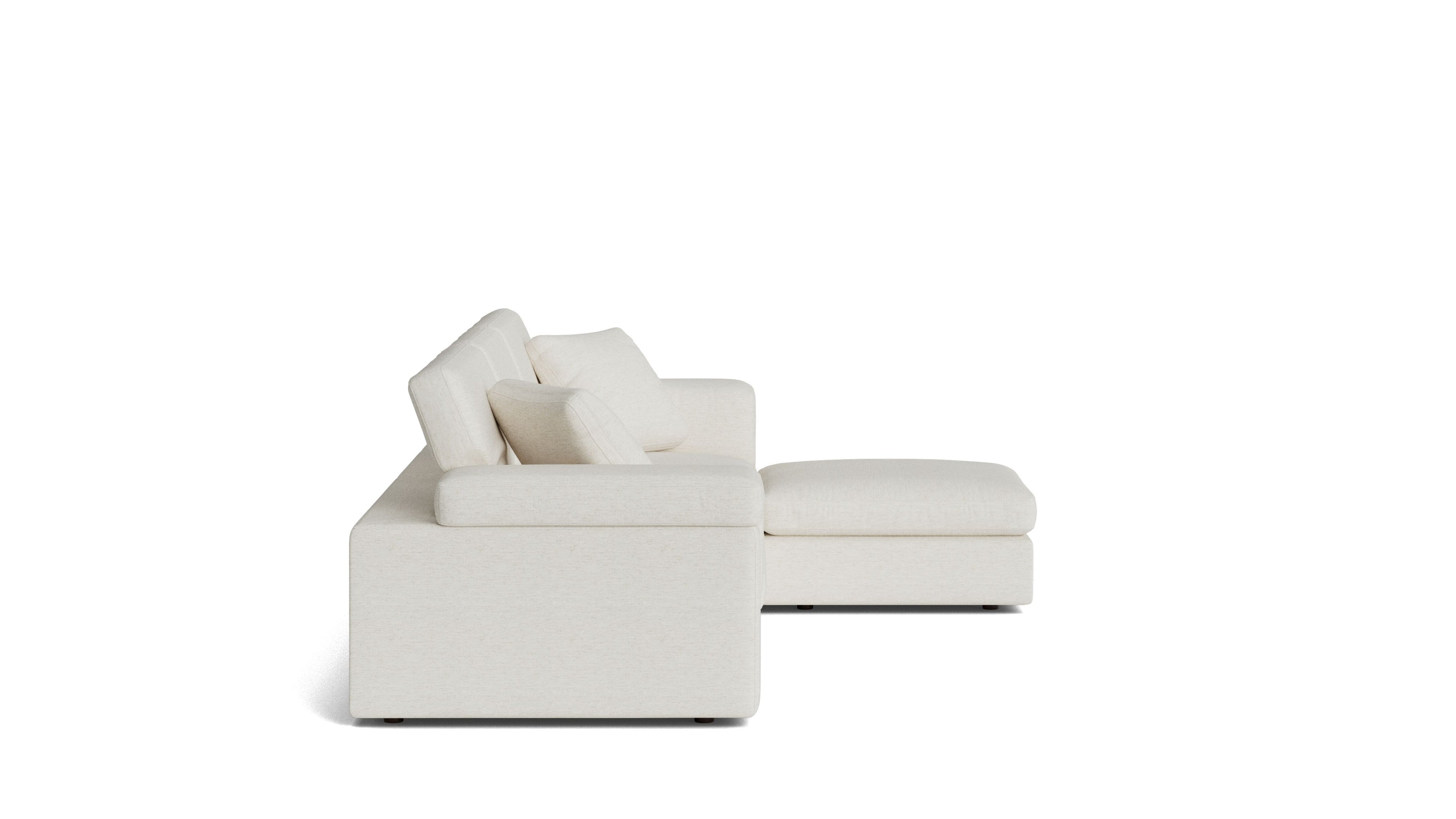 Saddle 4-Piece Modular Sectional, Nomad Snow