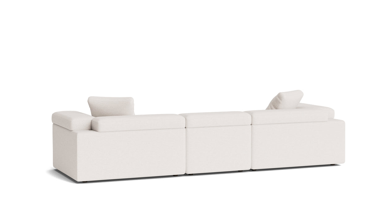Saddle 4-Piece Modular Sectional, Nomad Snow