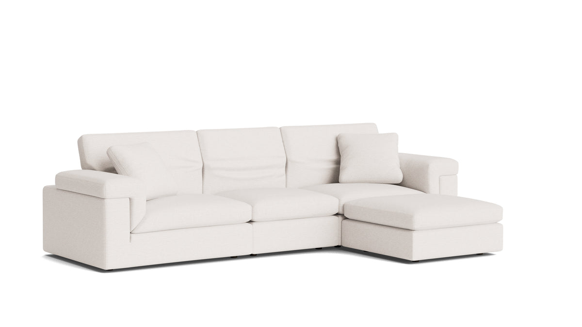 Saddle 4-Piece Modular Sectional, Nomad Snow