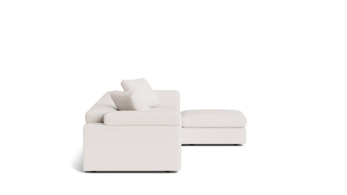 Saddle 4-Piece Modular Sectional, Nomad Snow
