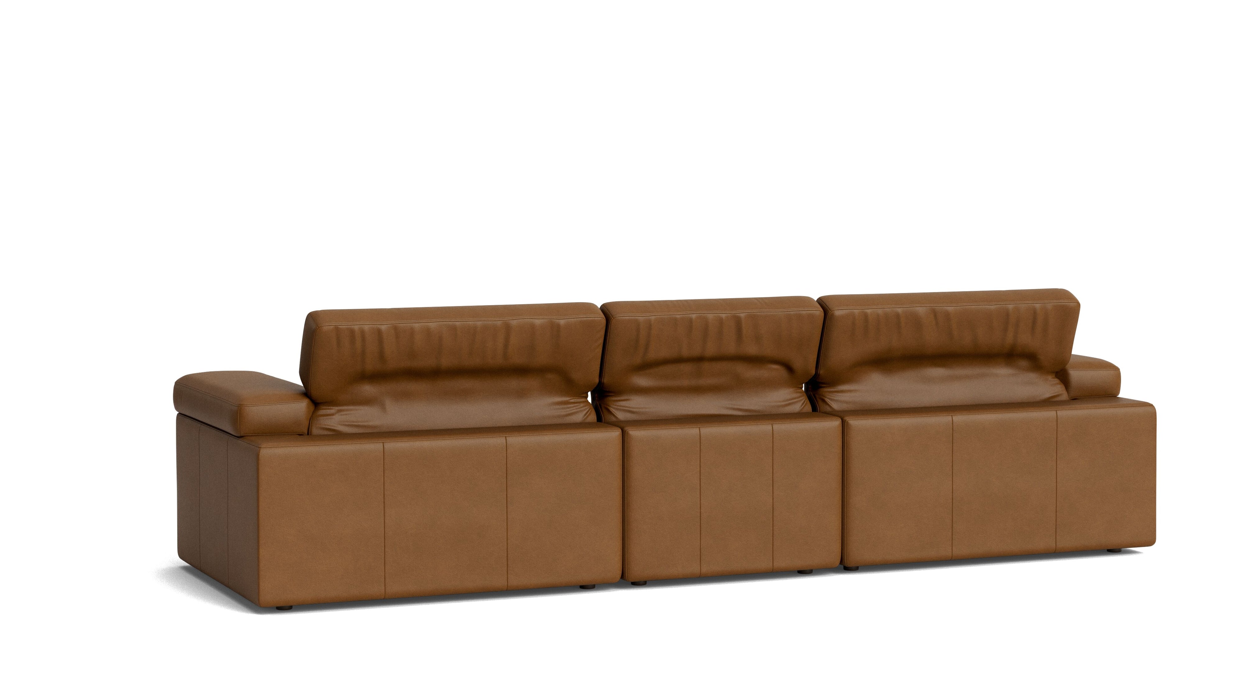 Saddle 4-Piece Modular Sectional, Bourbon