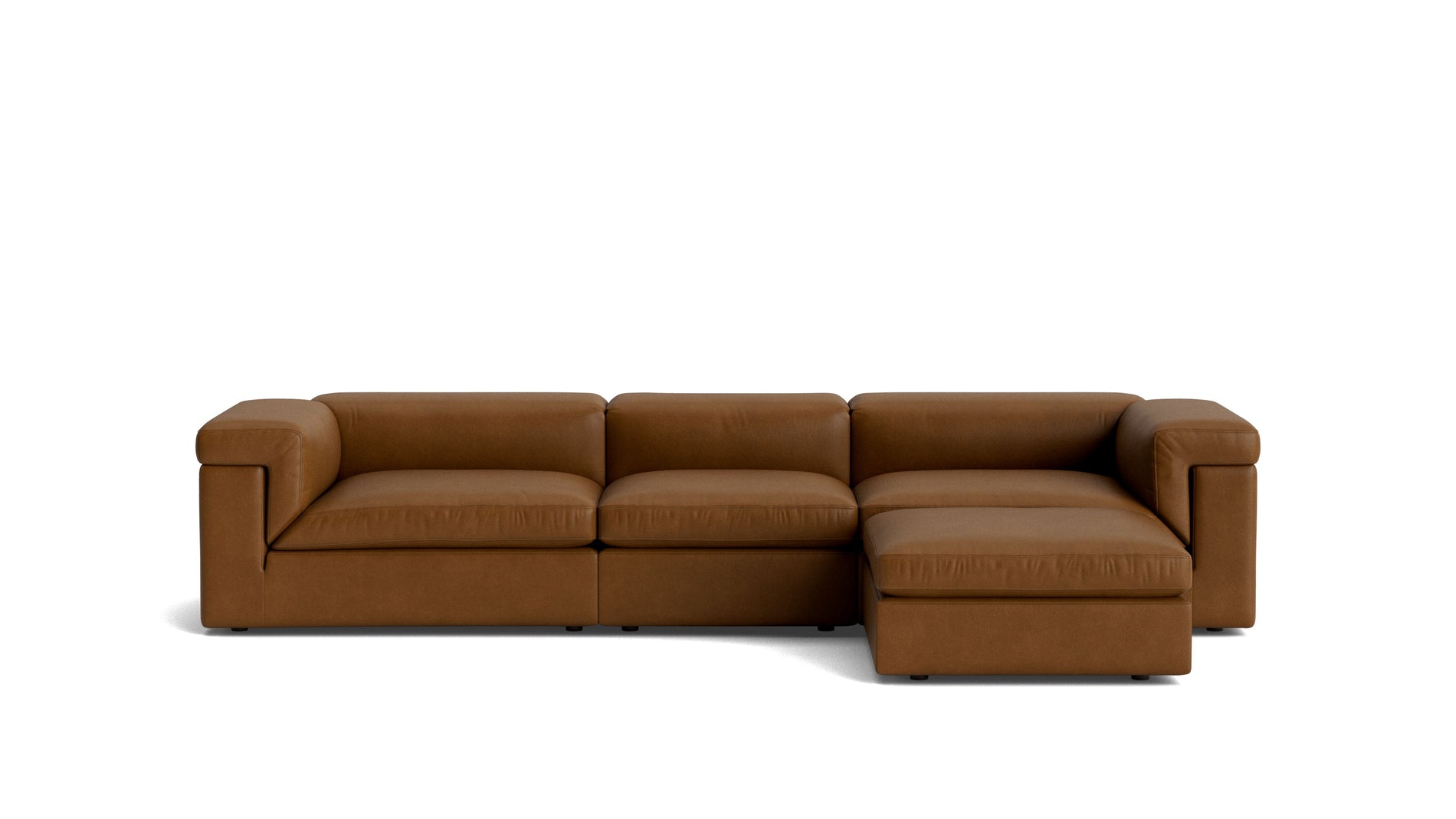 Saddle 4-Piece Modular Sectional, Bourbon_image