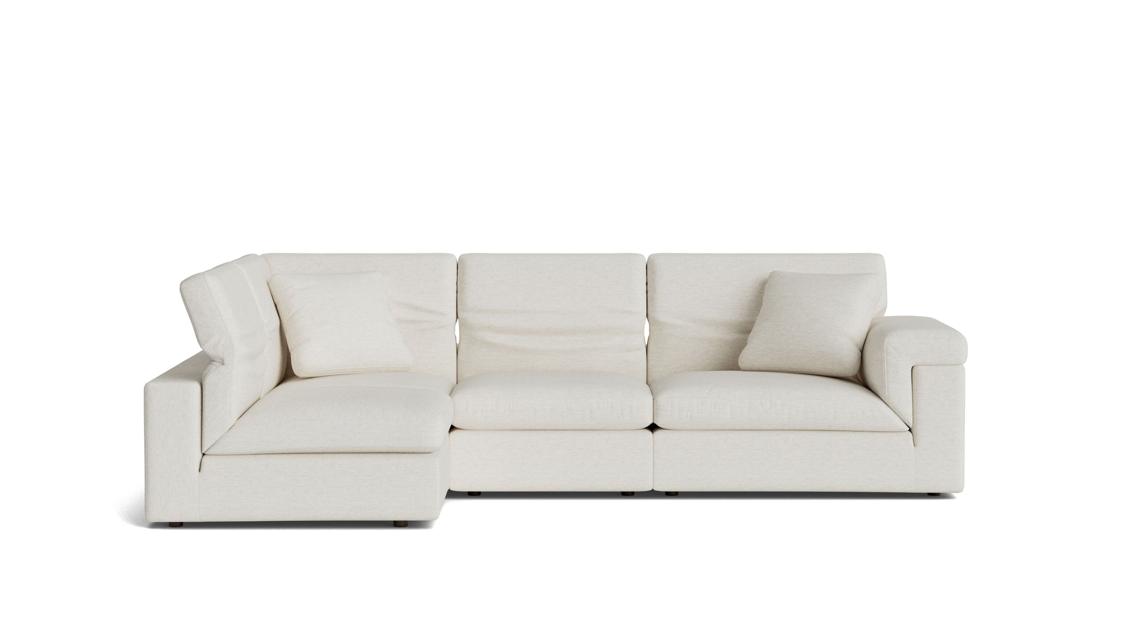 Saddle 4-Piece Modular Sectional Left, Nomad Snow