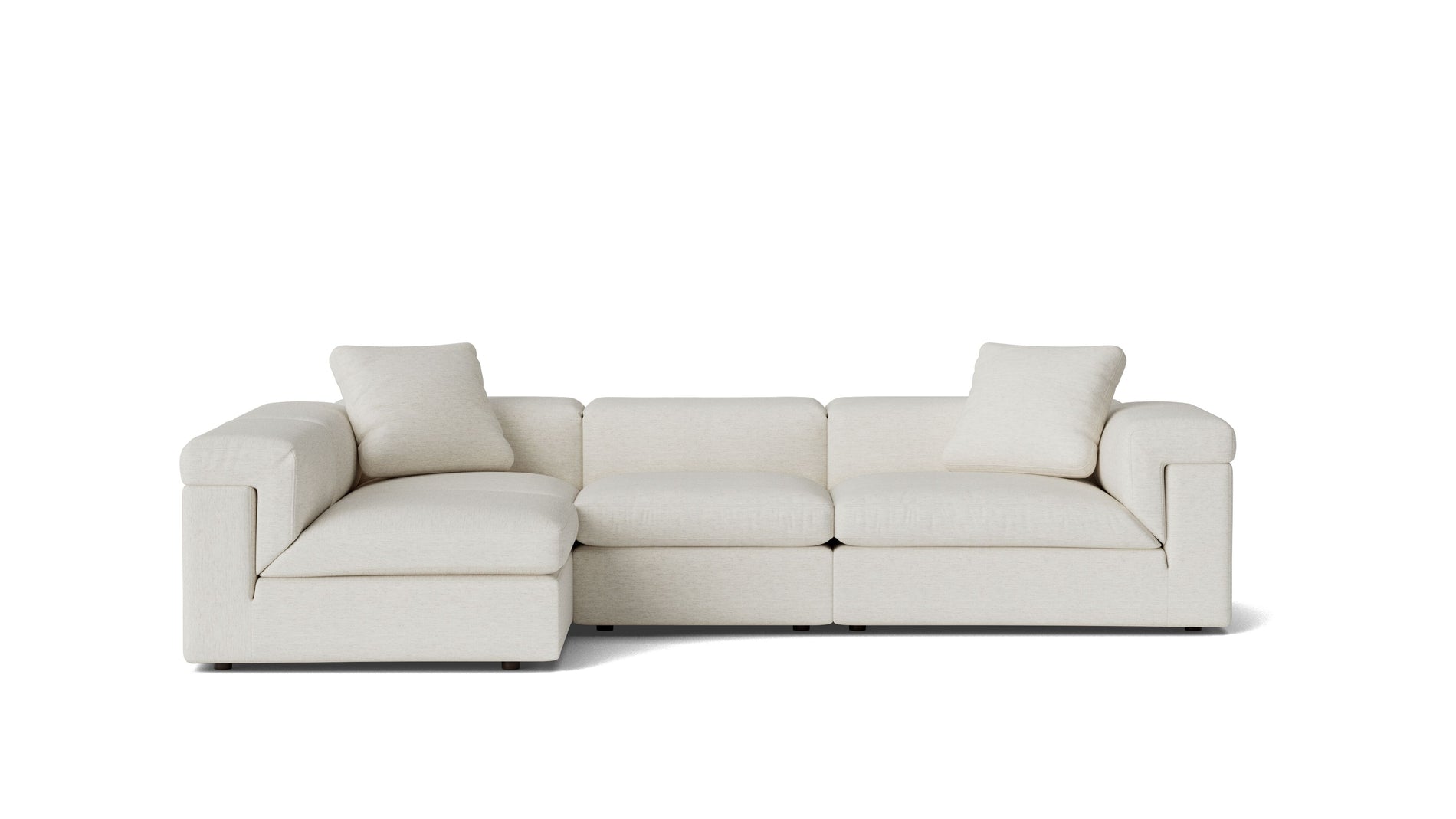 Saddle 4-Piece Modular Sectional Left, Nomad Snow_image