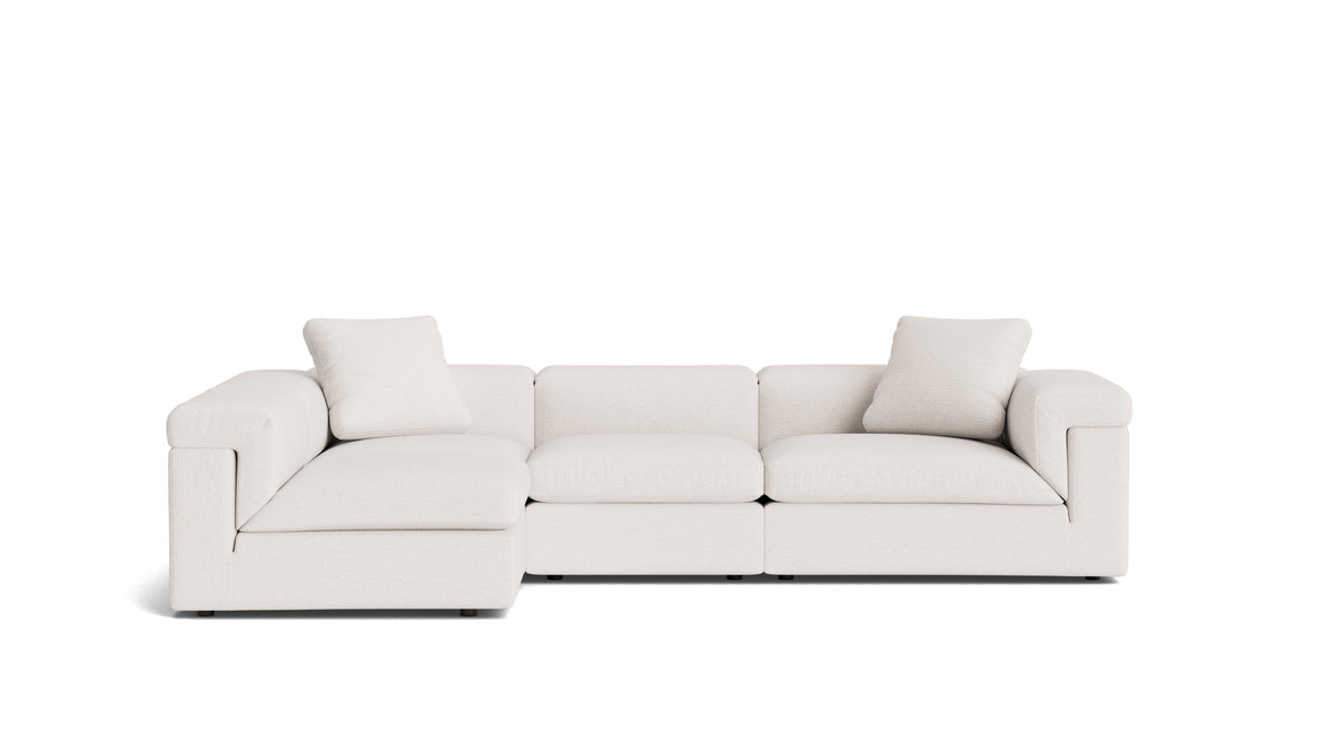 Saddle 4-Piece Modular Sectional Left, Nomad Snow_image