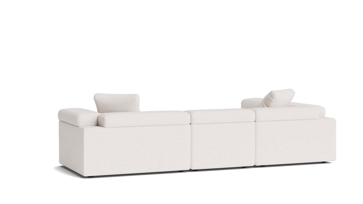 Saddle 4-Piece Modular Sectional Left, Nomad Snow