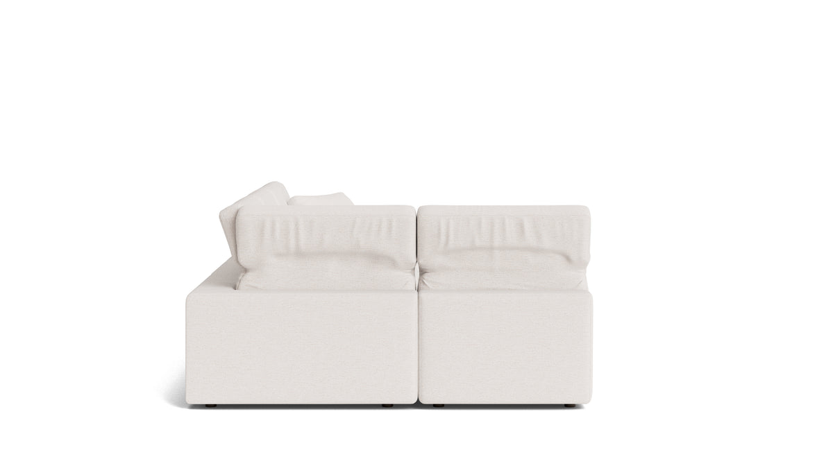 Saddle 4-Piece Modular Sectional Left, Nomad Snow