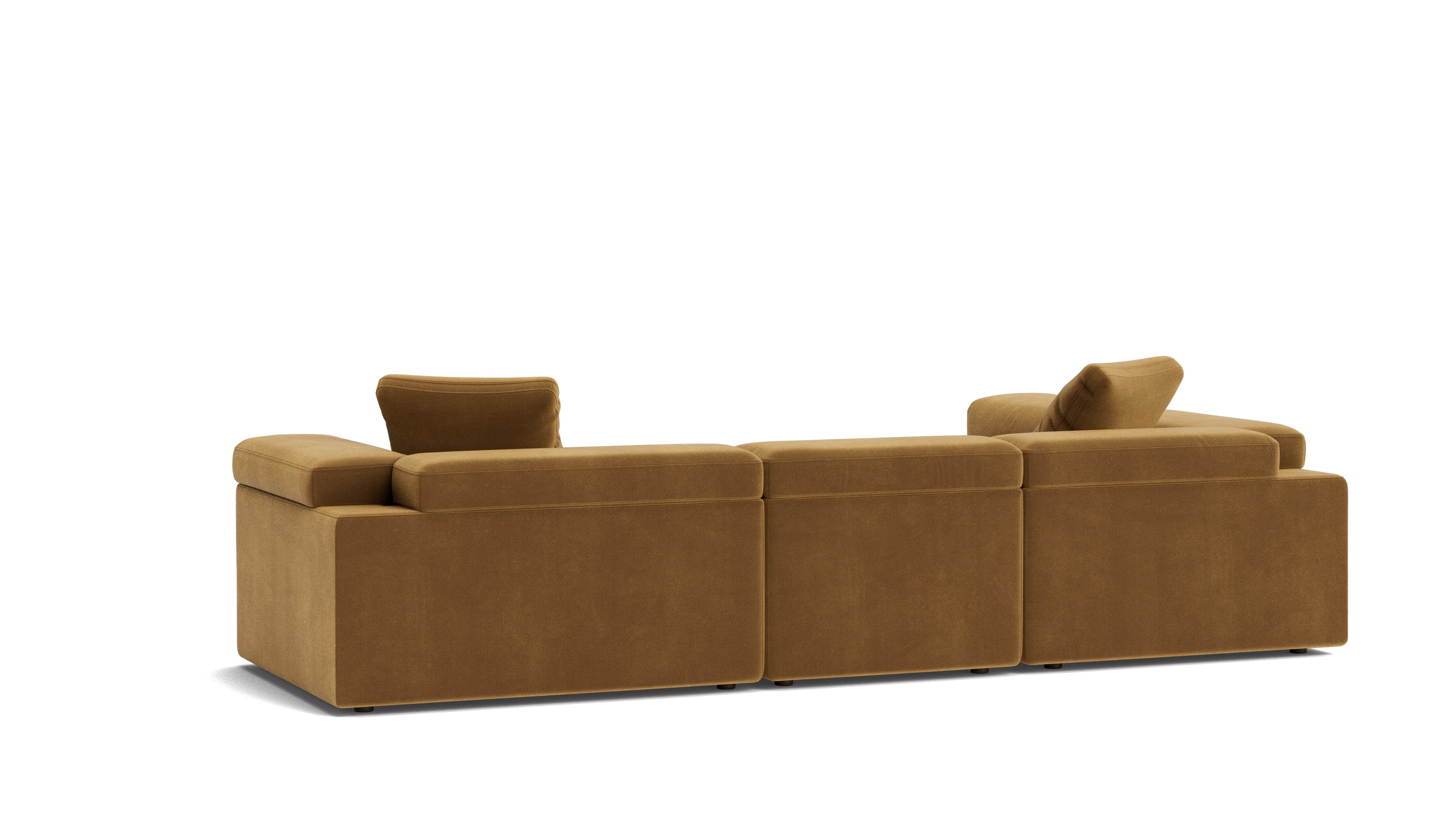 Saddle 4-Piece Modular Sectional Left, Gold