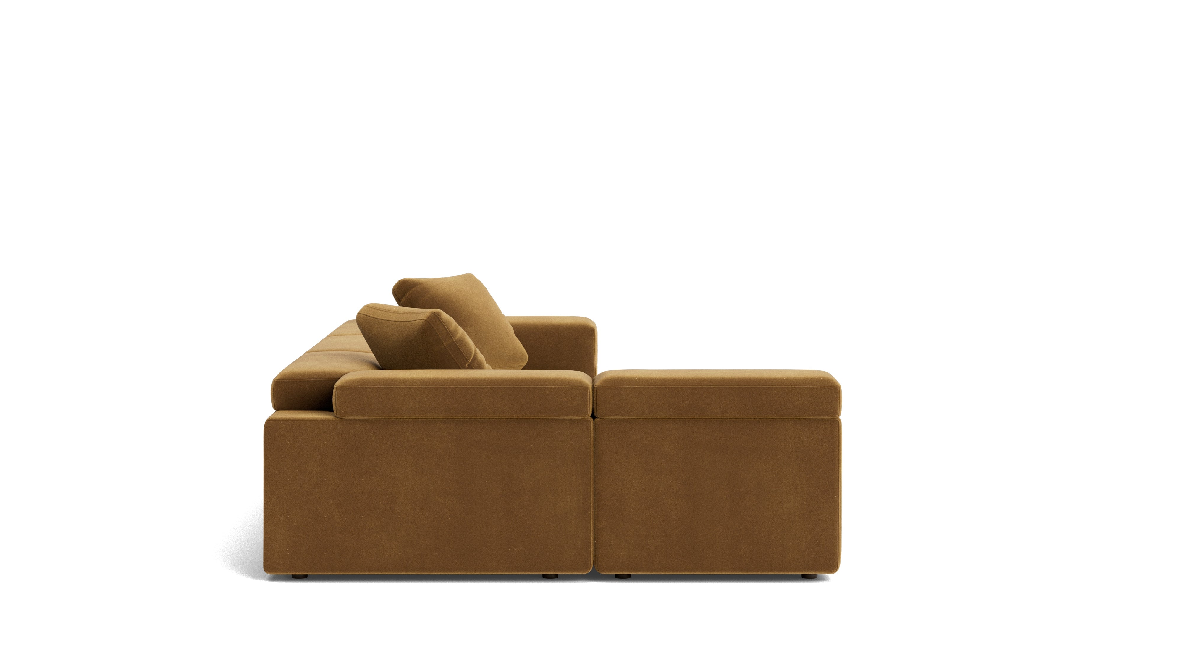 Saddle 4-Piece Modular Sectional Left, Gold