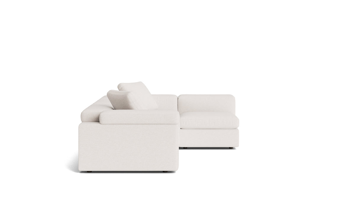 Saddle 4-Piece Modular Sectional Right, Nomad Snow