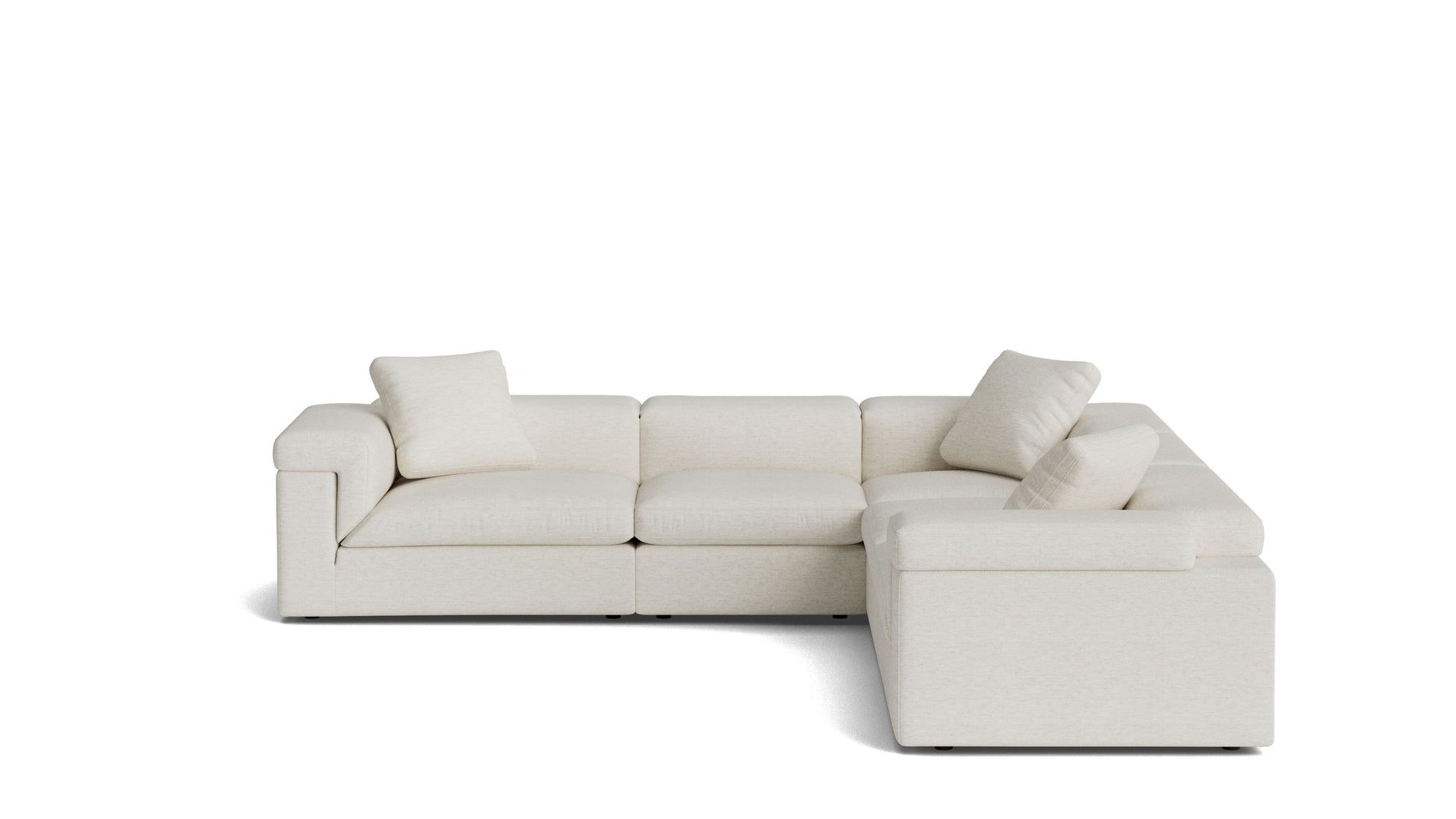 Saddle 5-Piece Modular Sectional Closed, Nomad Snow_image